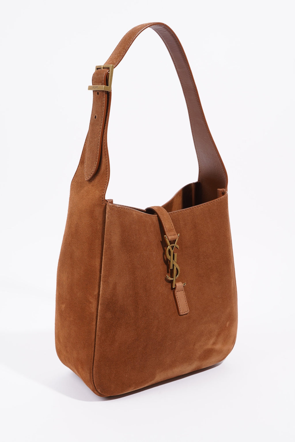 Saint Laurent Le 5 A 7 Supple Caramel Suede Small
