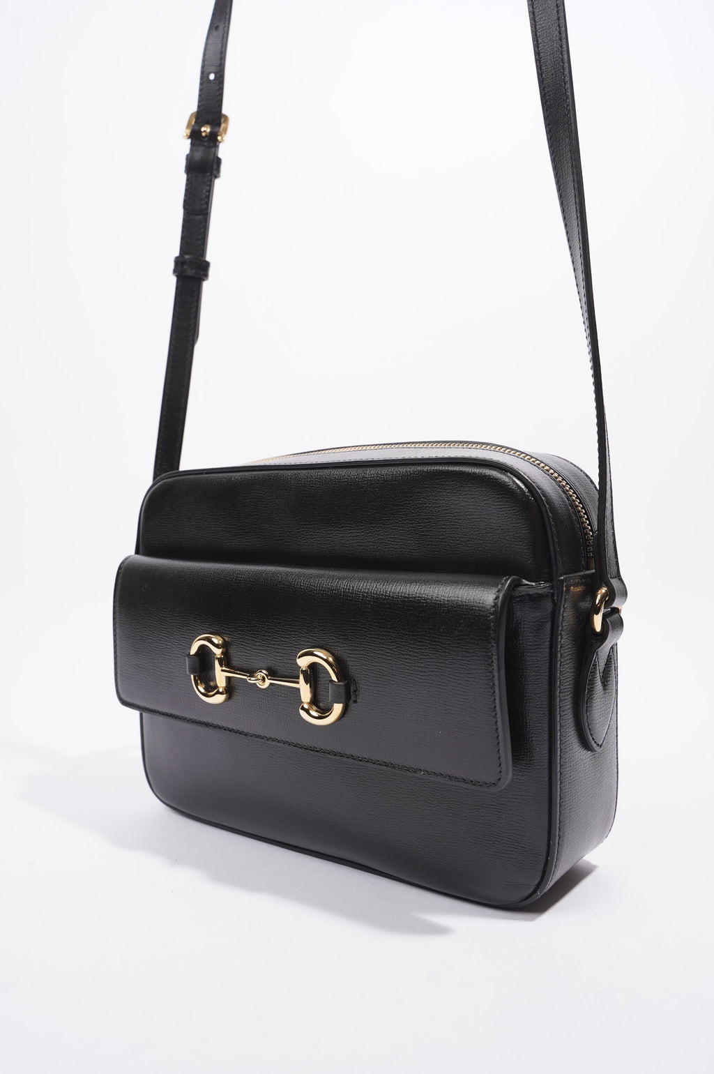 Gucci Horsebit 1955 Small Shoulder Bag Black Black Leather Small