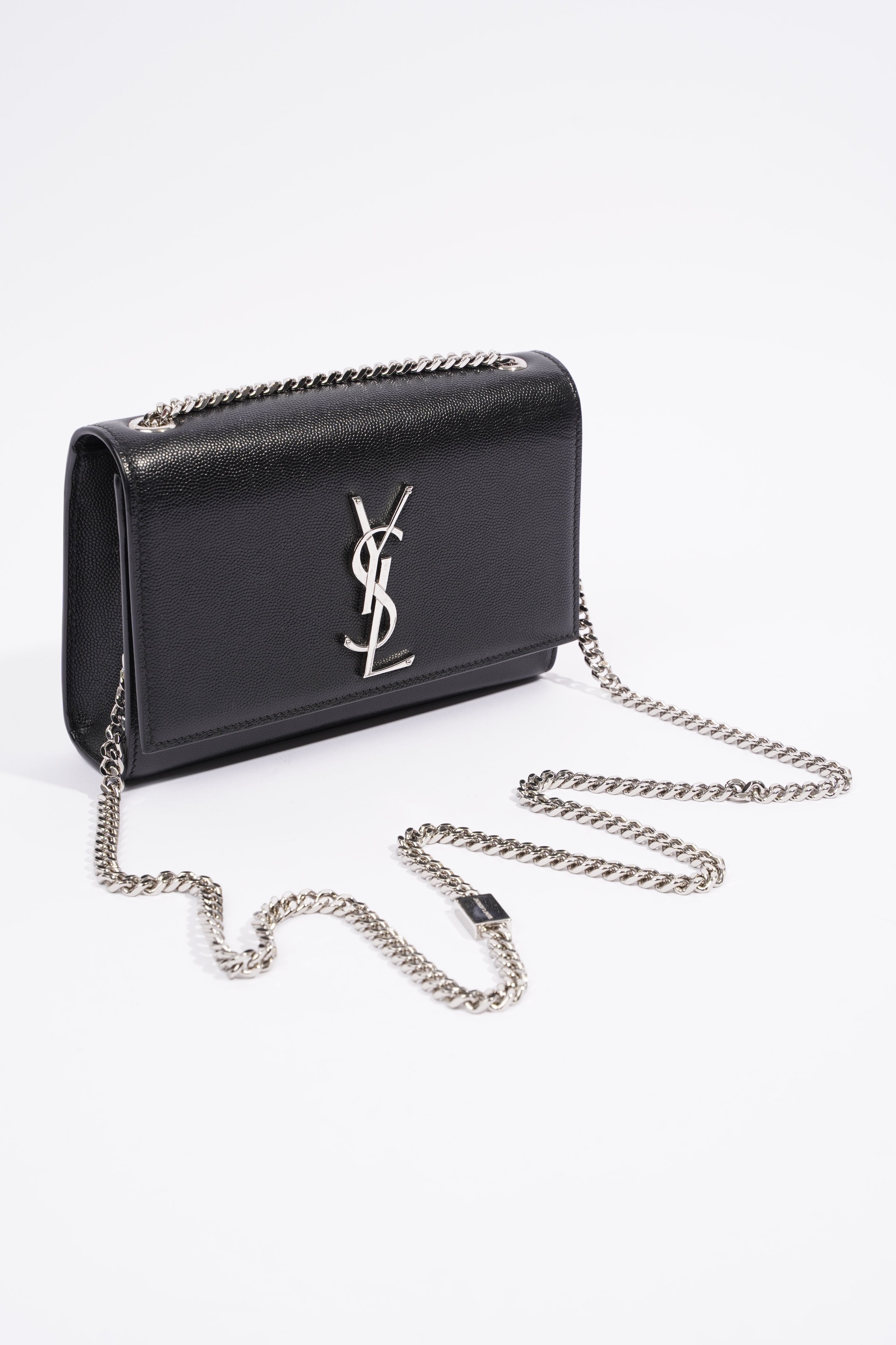 Saint Laurent Kate Black Calfskin Leather Small