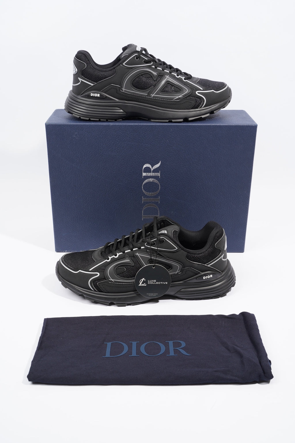 Christian Dior B30 Black / Grey Mesh EU 44.5 UK 10.5