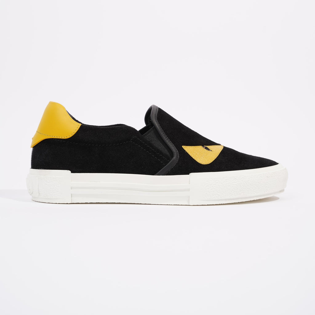 Fendi Monster Eye Black / Yellow Suede EU 38 UK 5