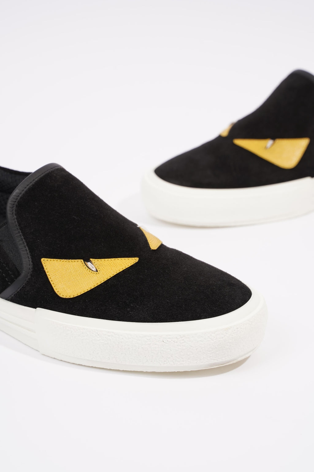 Fendi Monster Eye Black / Yellow Suede EU 38 UK 5