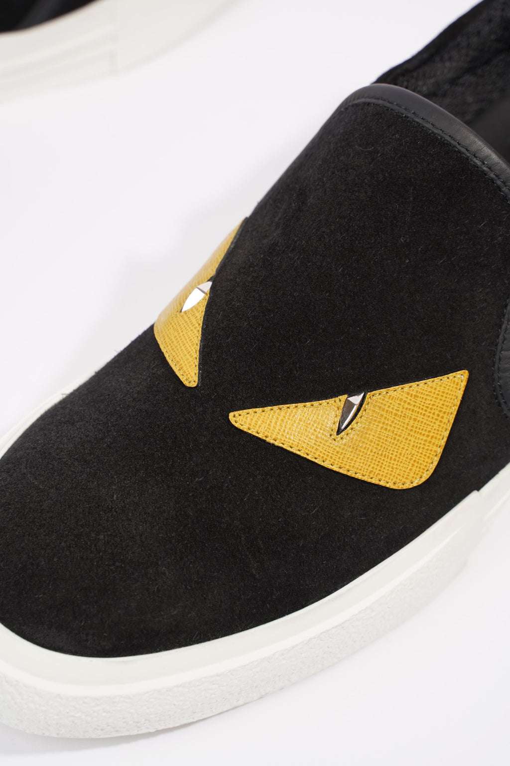Fendi Monster Eye Black / Yellow Suede EU 38 UK 5