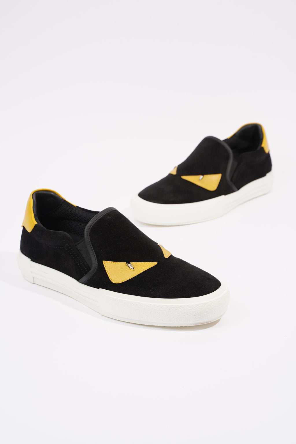 Fendi Monster Eye Black / Yellow Suede EU 38 UK 5