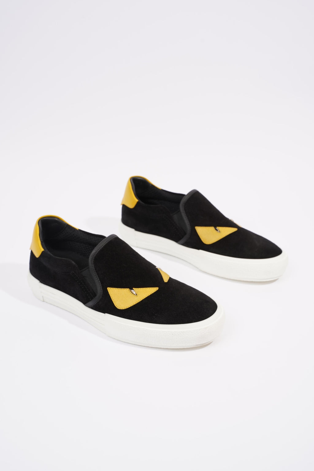 Fendi Monster Eye Black / Yellow Suede EU 38 UK 5