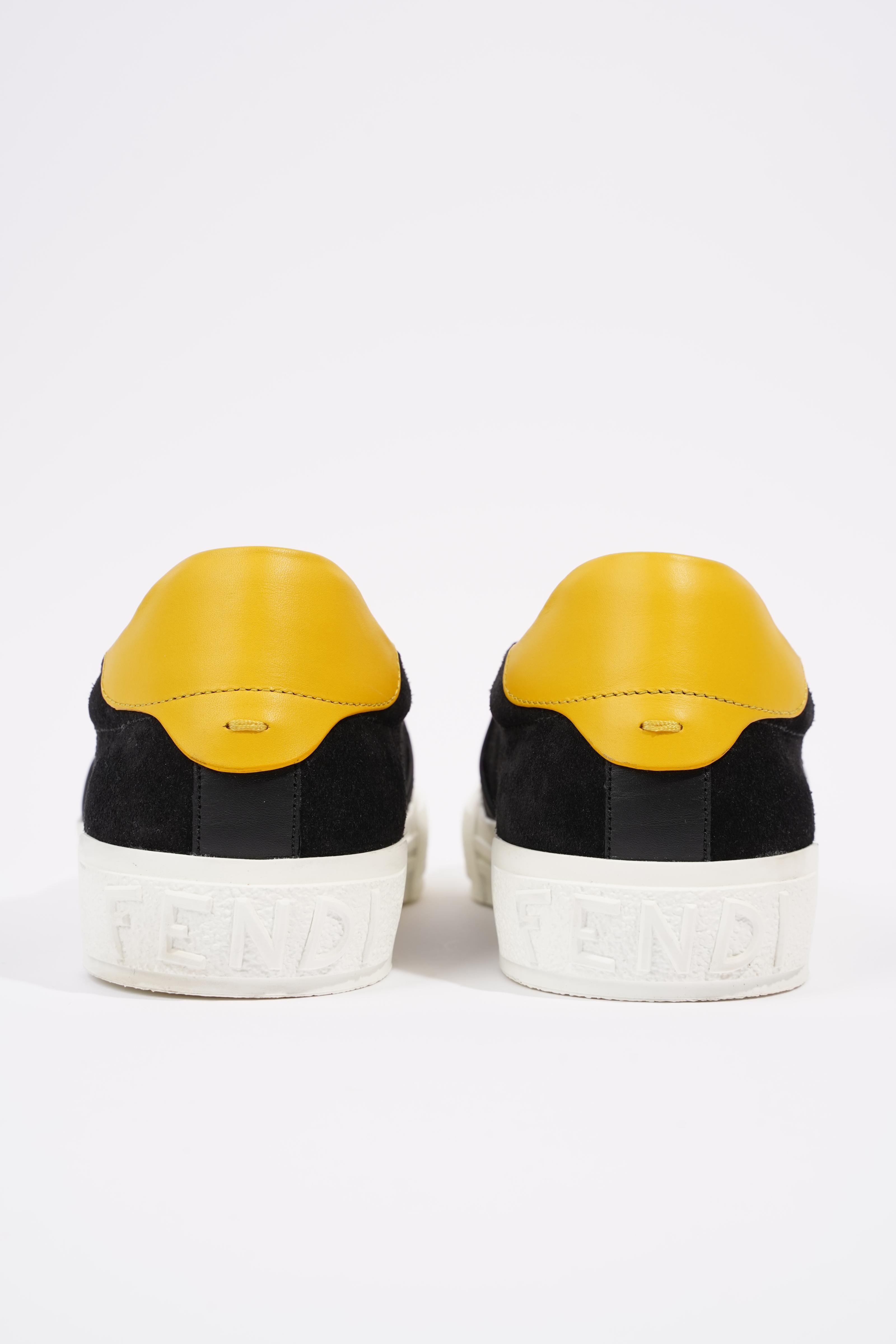 Fendi Monster Eye Black / Yellow Suede EU 38 UK 5