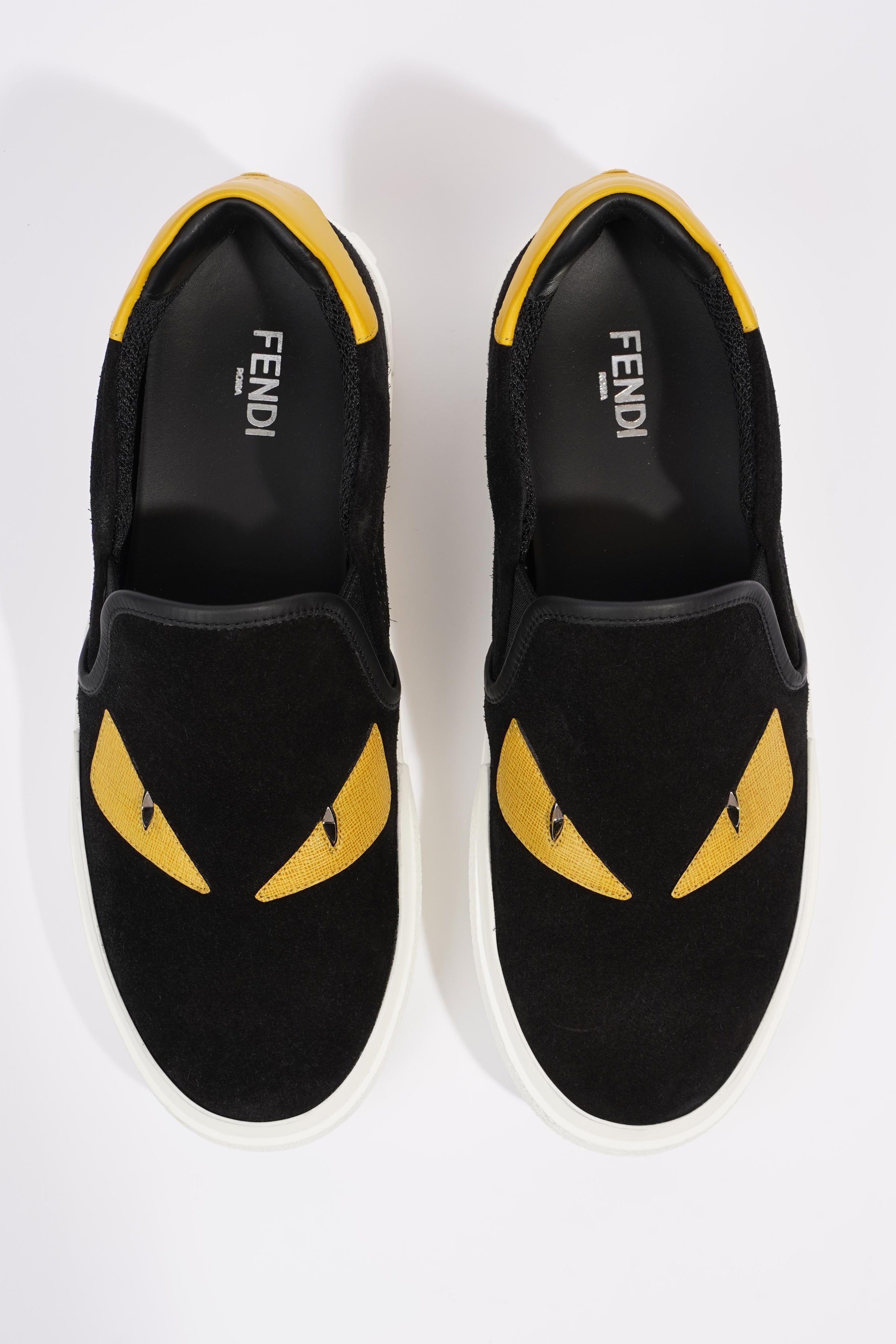 Fendi Monster Eye Black / Yellow Suede EU 38 UK 5