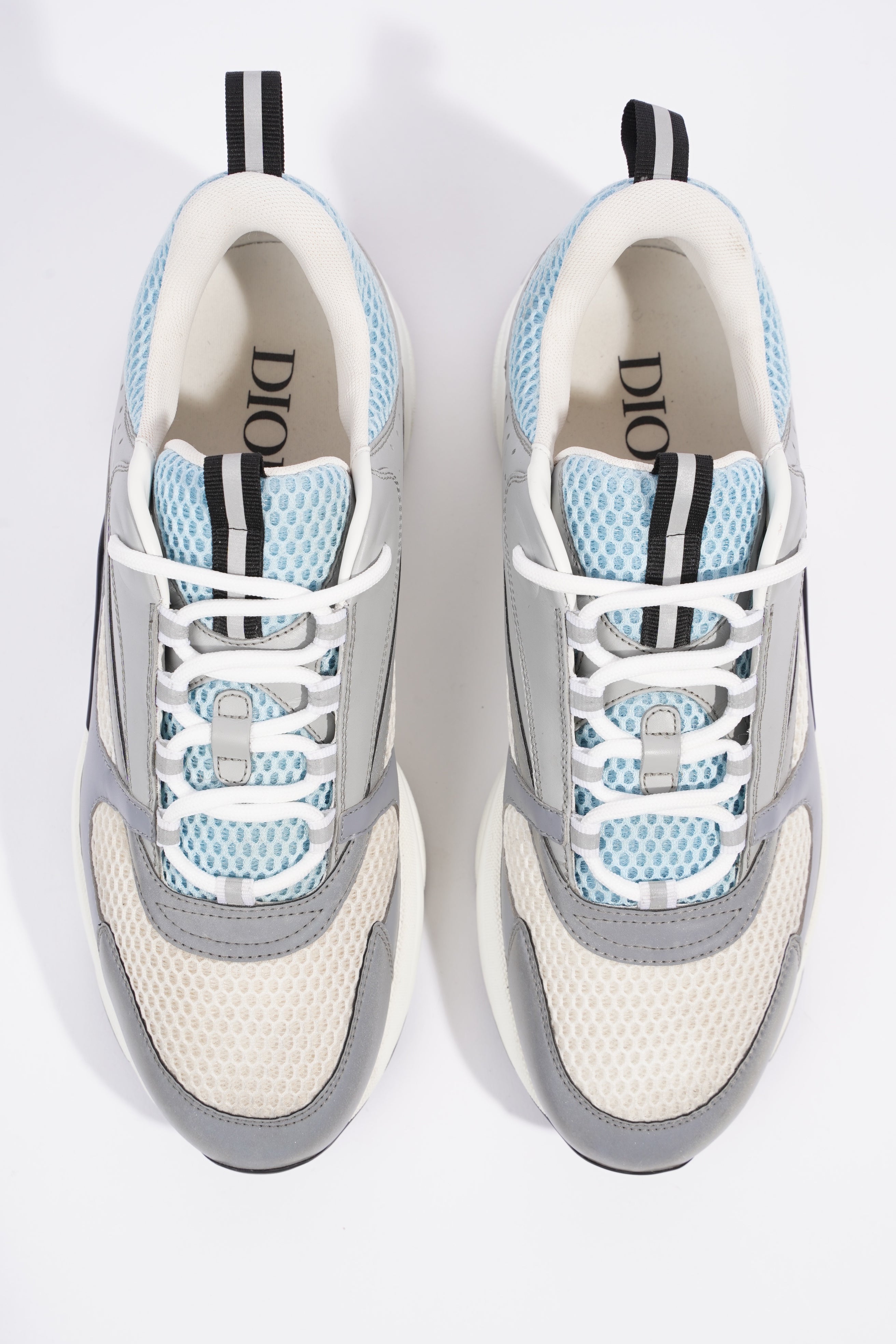 Christian Dior B22 White / Grey / Light Blue Mesh EU 44 UK 10