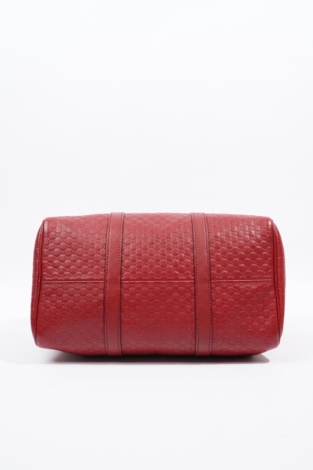 Gucci Boston Bag Red Microguccissima GG Embossed Leather