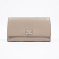 Fendi Peekaboo Long Wallet Grey Leather