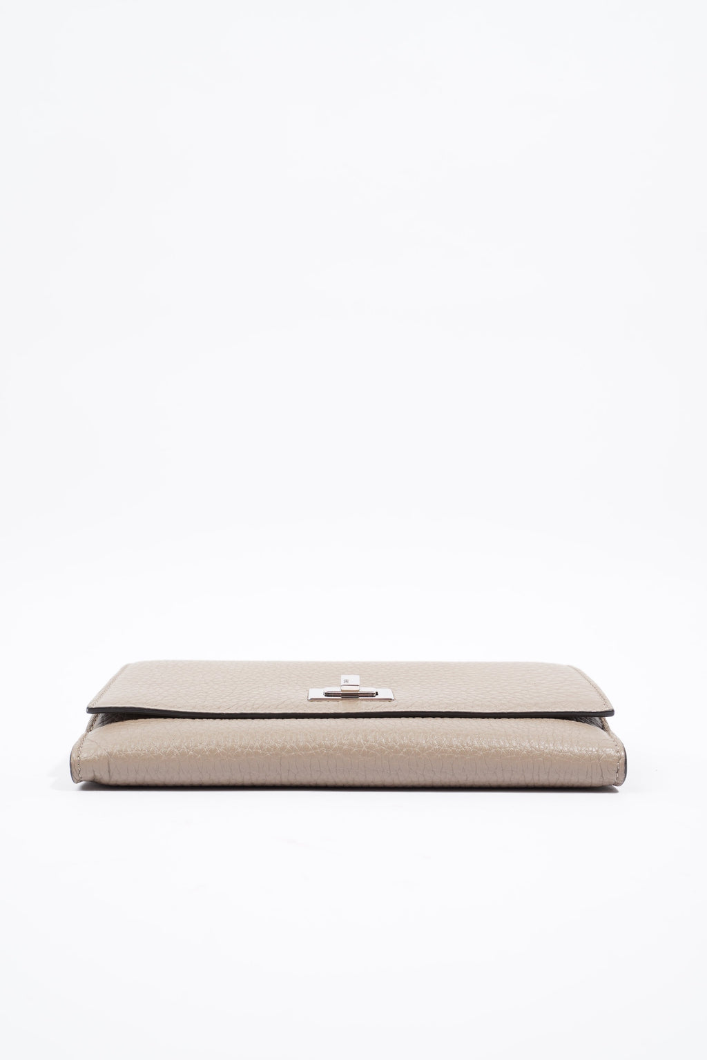 Fendi Peekaboo Long Wallet Grey Leather