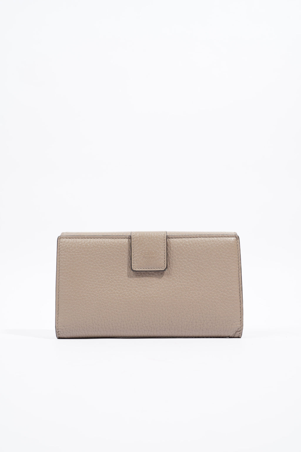 Fendi Peekaboo Long Wallet Grey Leather