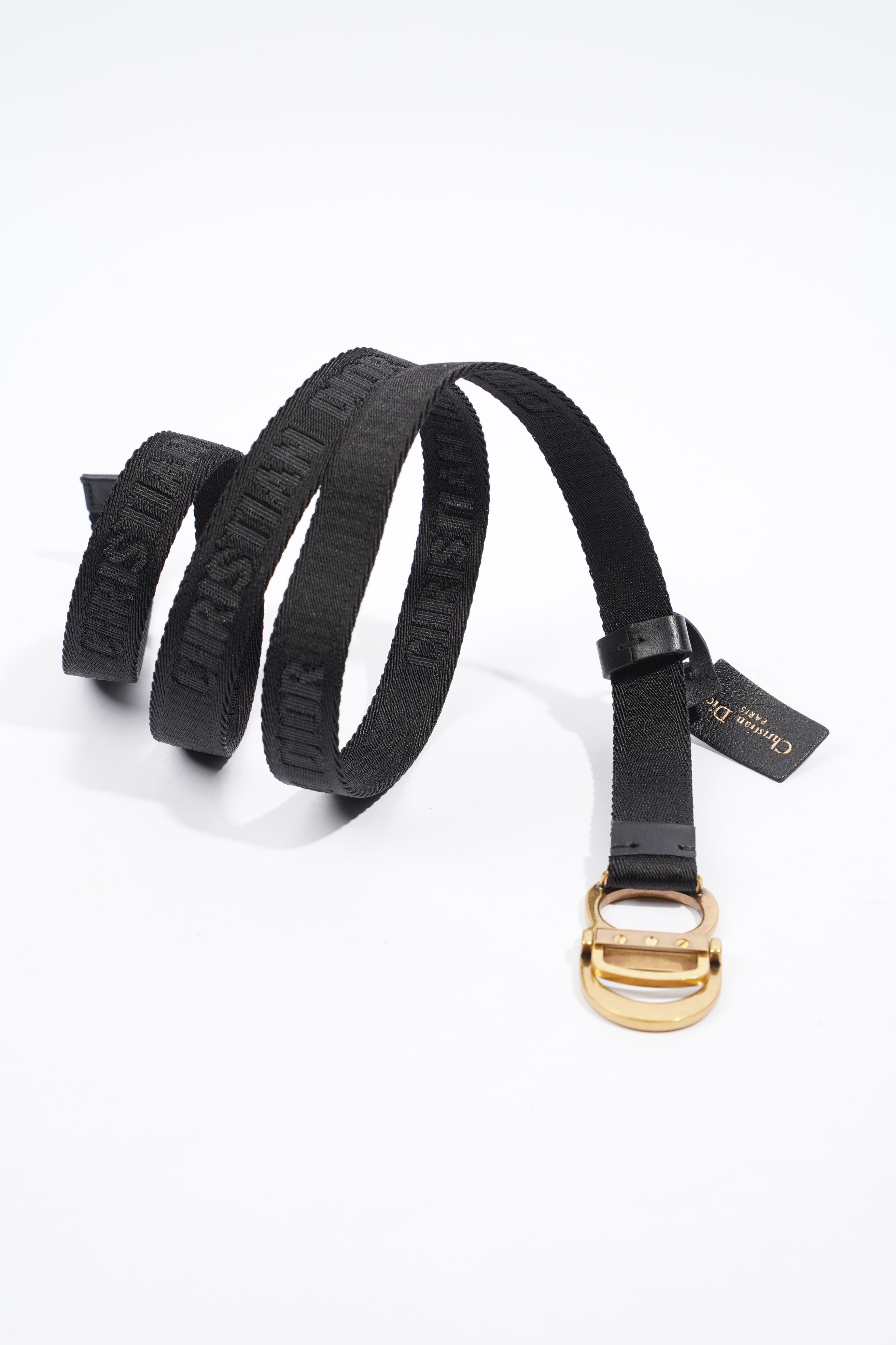 Christian Dior Belt Black Nylon 110