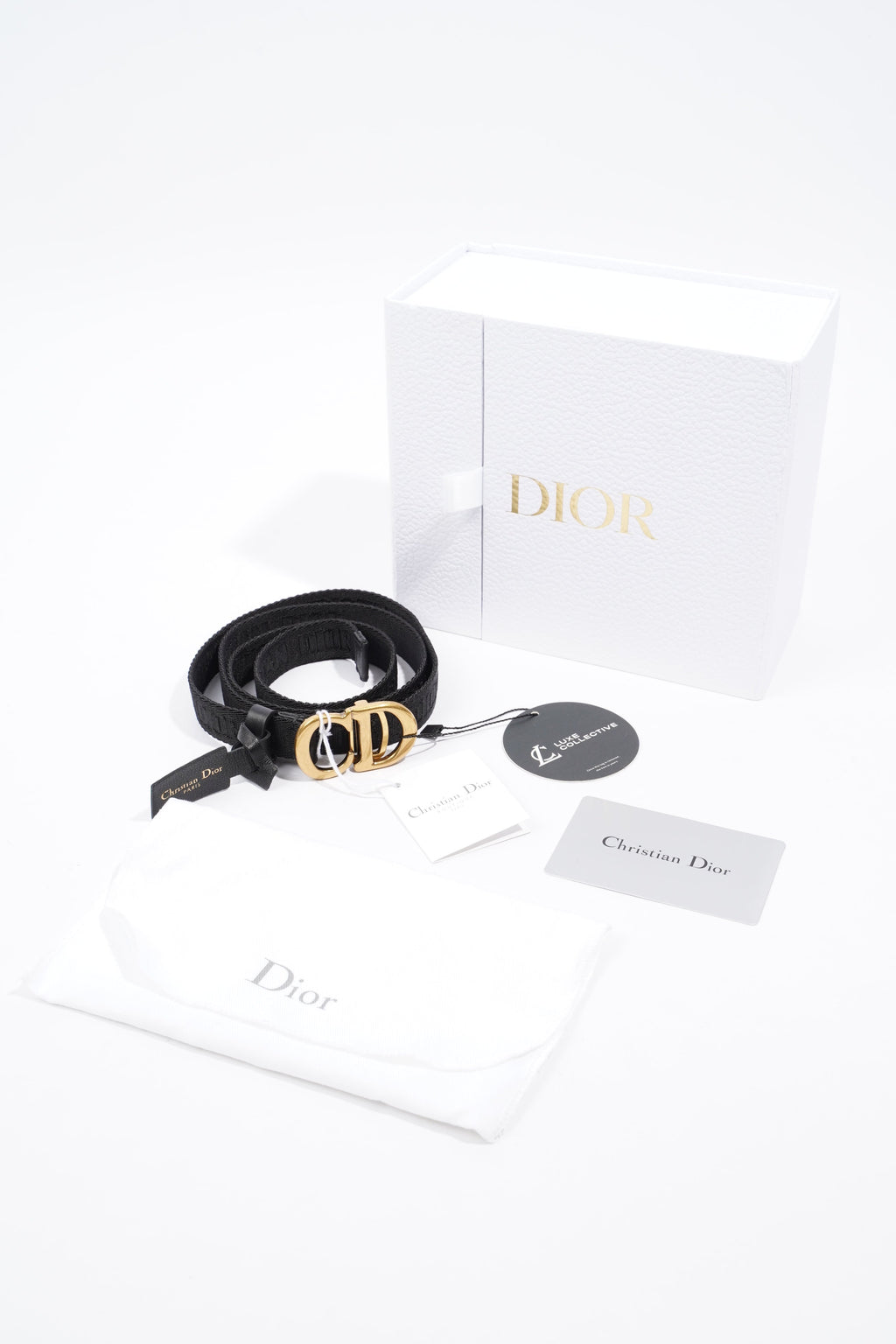Christian Dior Belt Black Nylon 110
