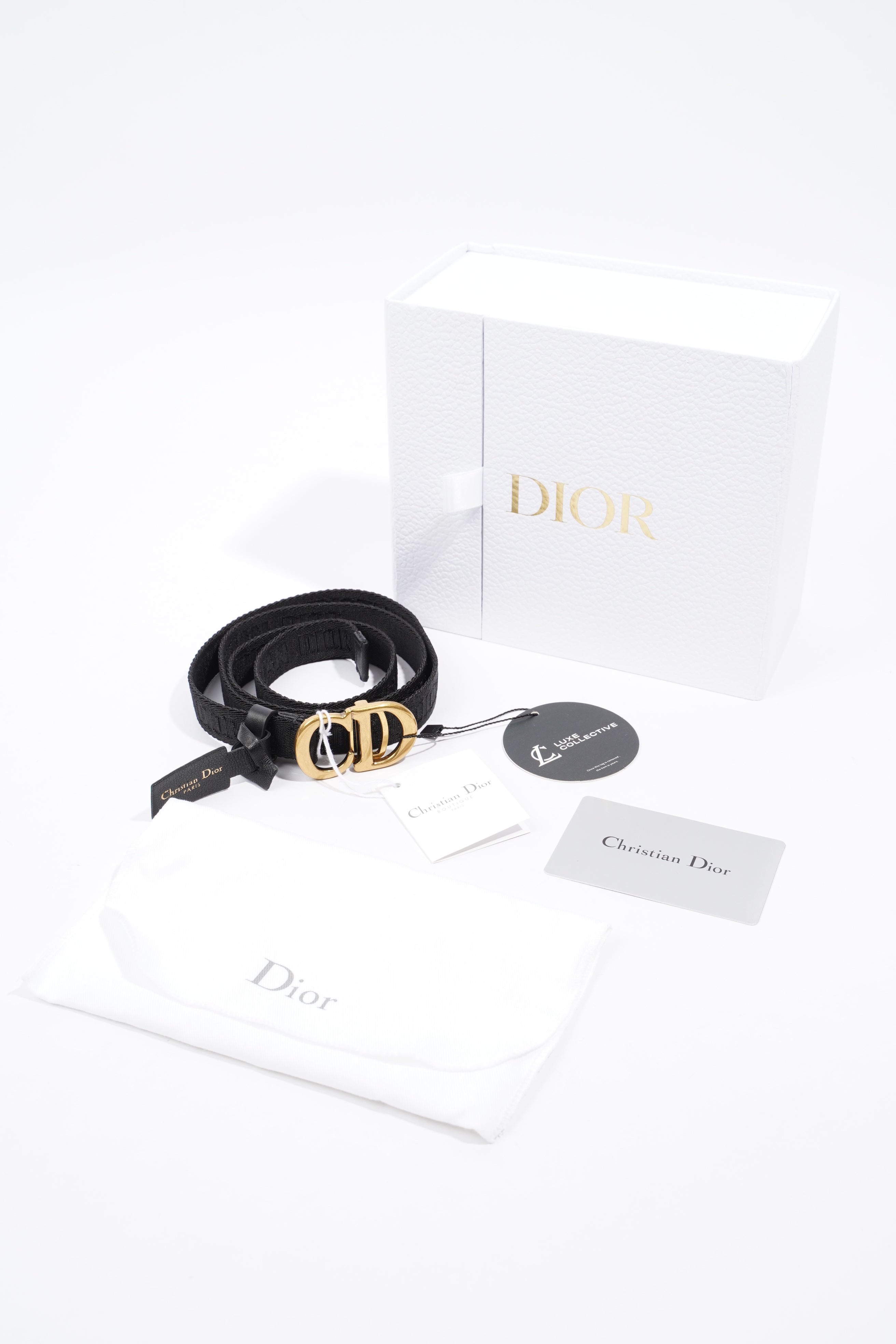 Christian Dior Belt Black Nylon 110
