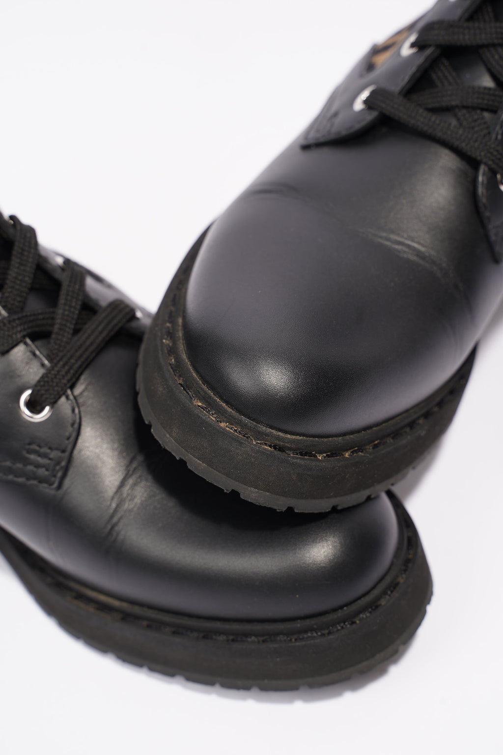 Fendi Rockoko Boots Black / Brown Cotton EU 37 UK 4