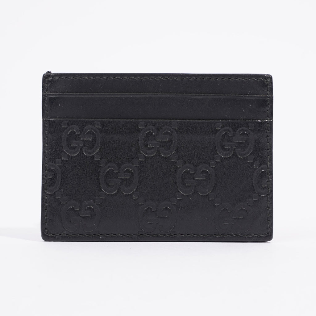 Gucci Microguccissima Card Case Black Leather