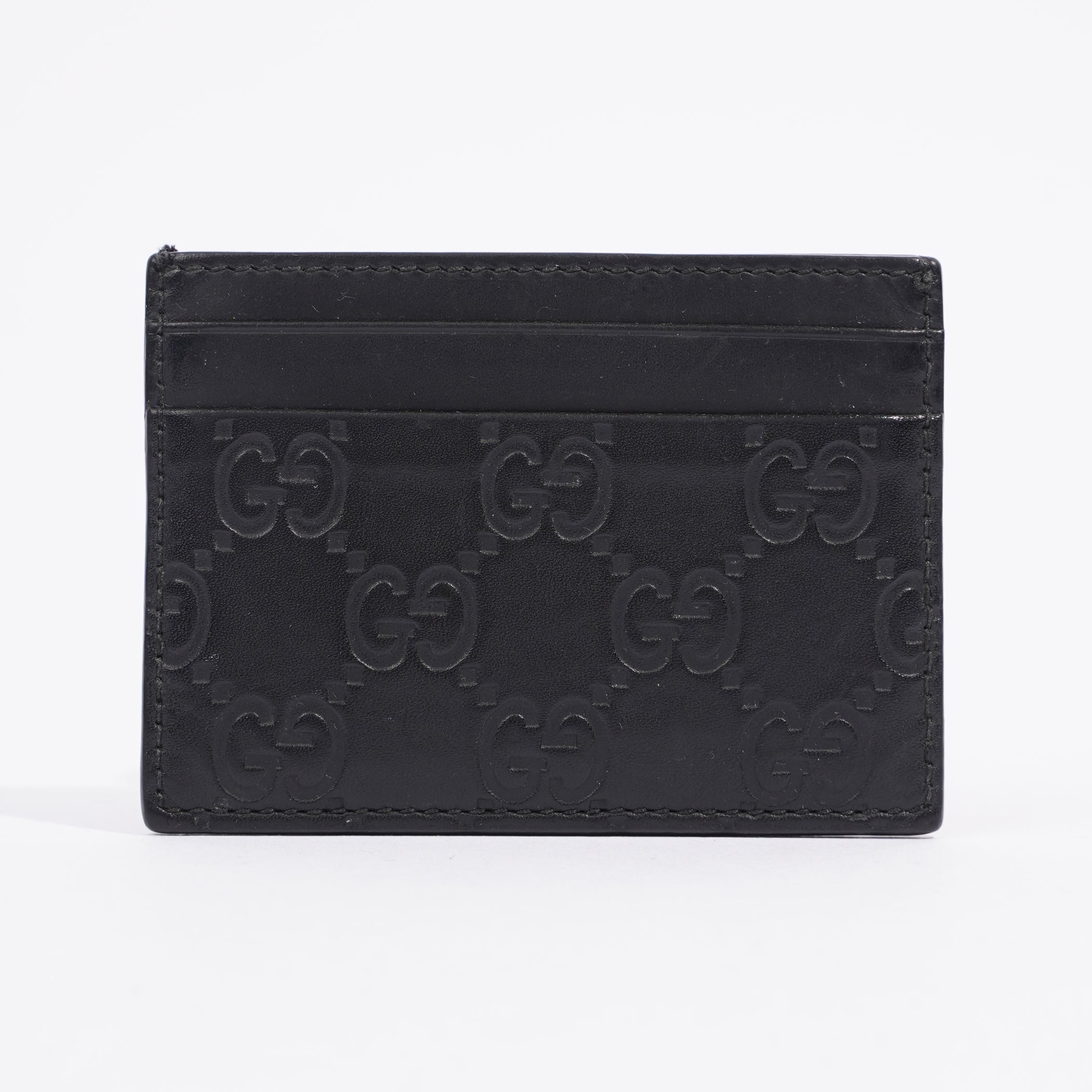 Gucci Microguccissima Card Case Black Leather