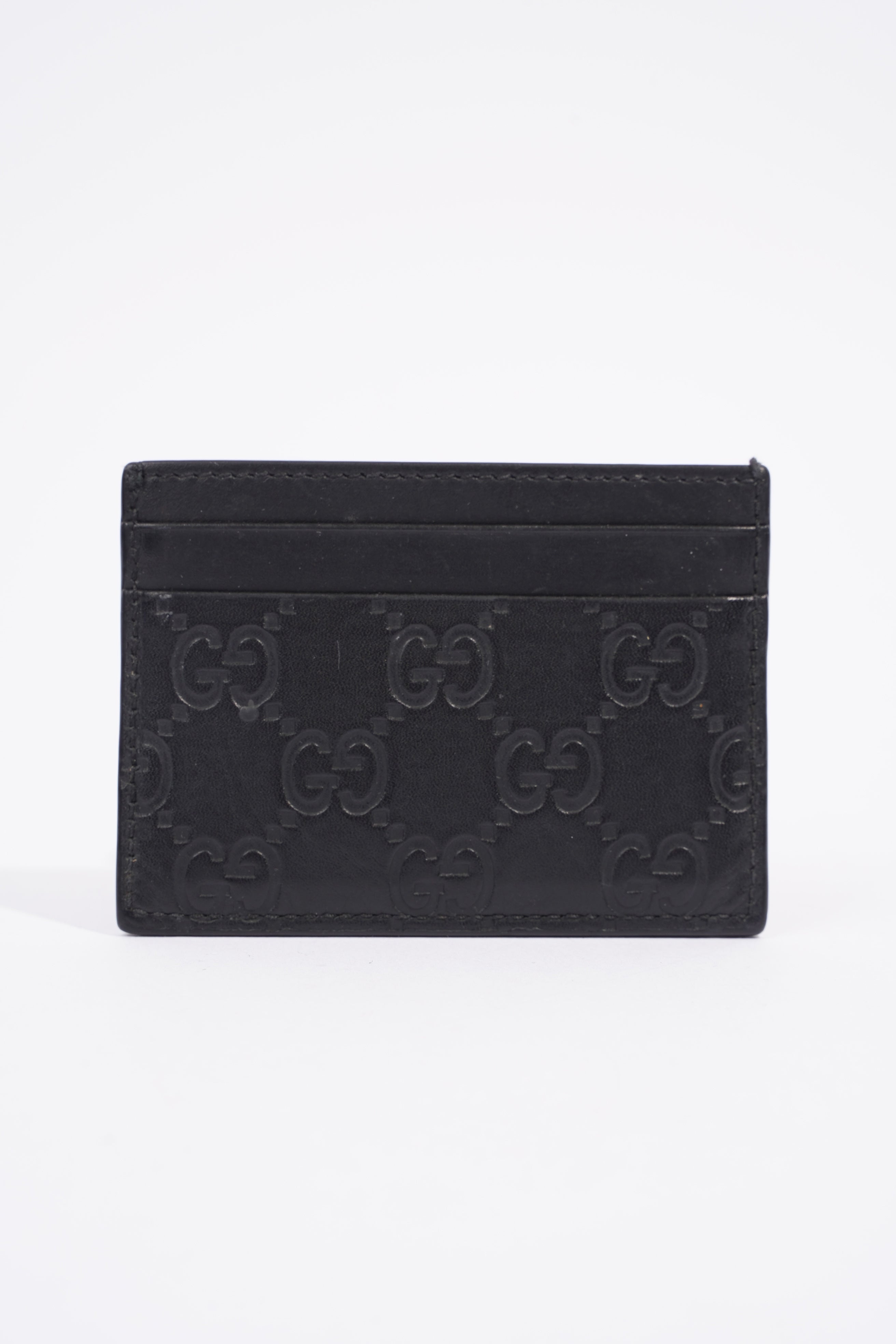 Gucci Microguccissima Card Case Black Leather