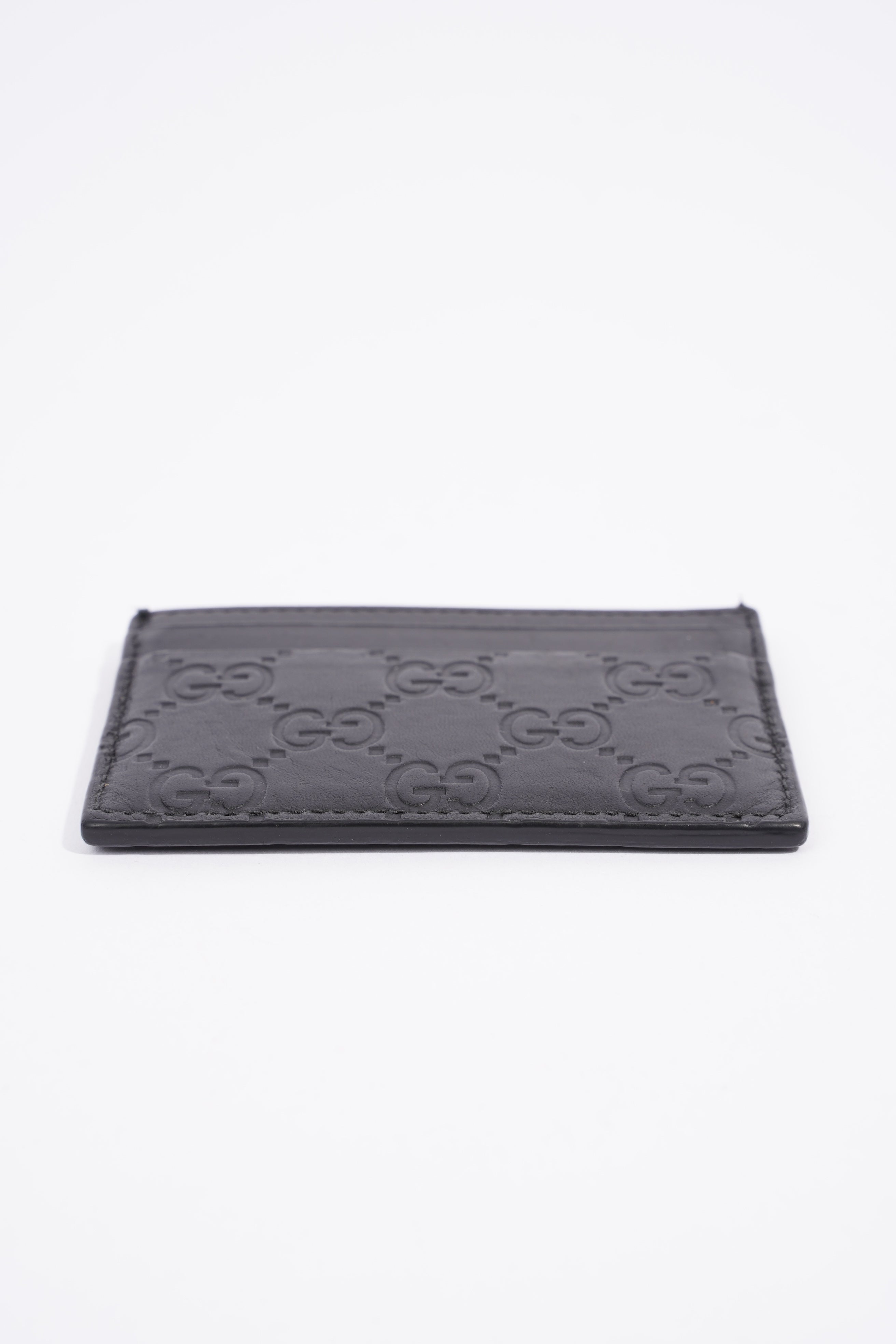 Gucci Microguccissima Card Case Black Leather