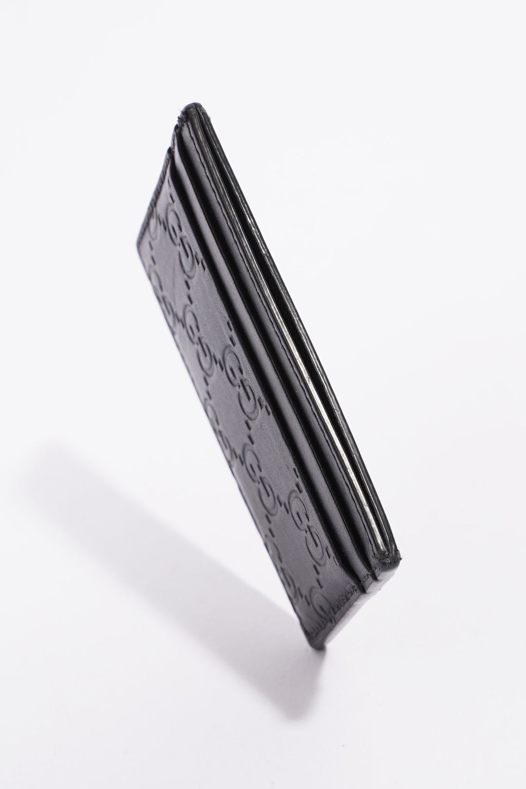 Gucci Microguccissima Card Case Black Leather