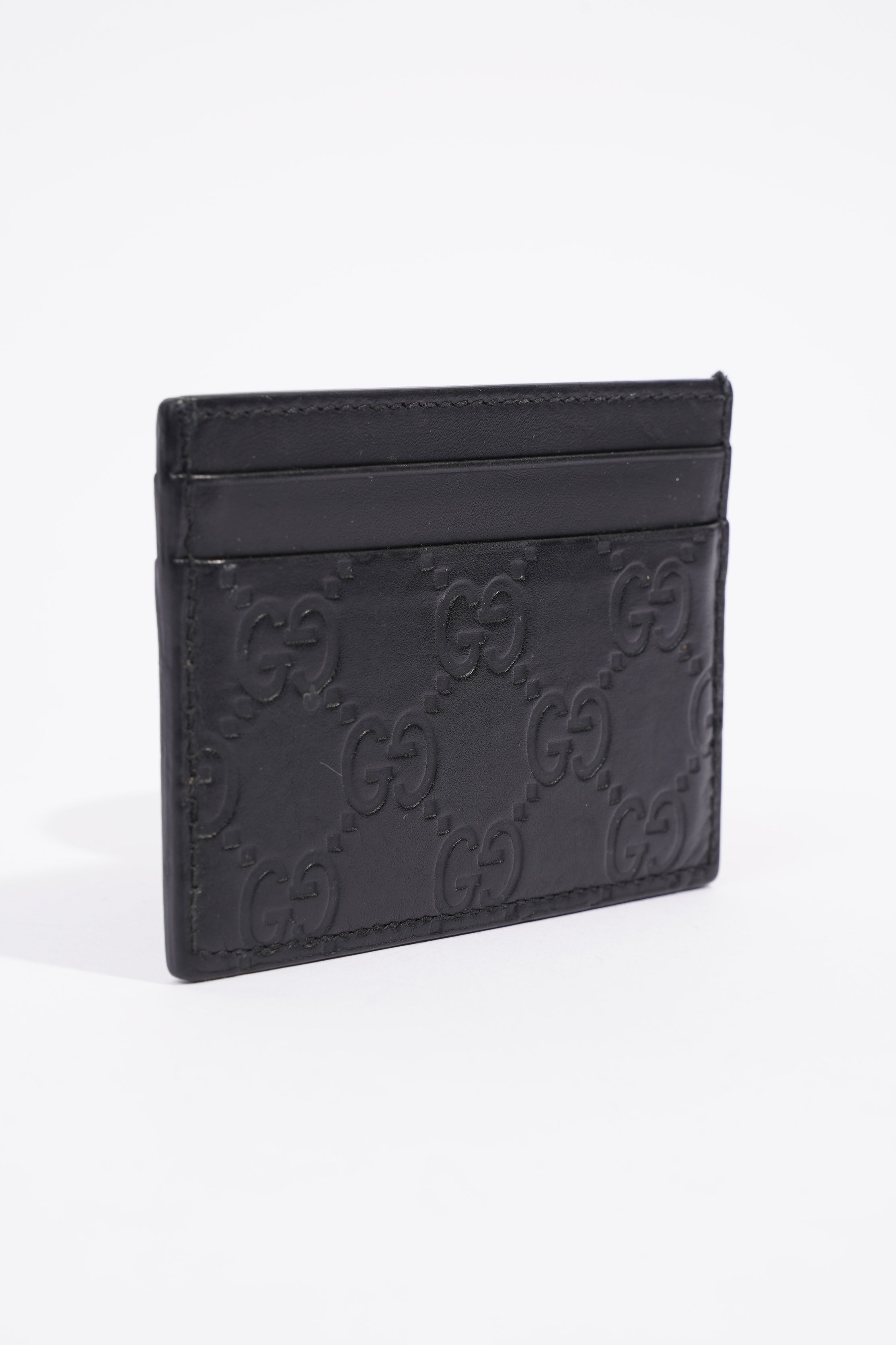 Gucci Microguccissima Card Case Black Leather