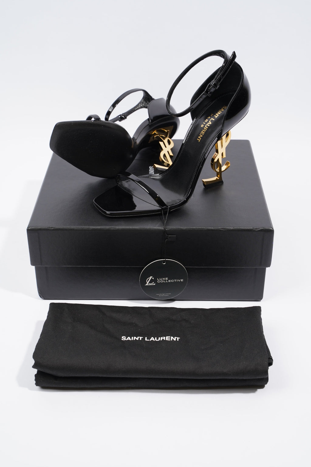 Saint Laurent Opyum Black Patent Leather EU 38 UK 5