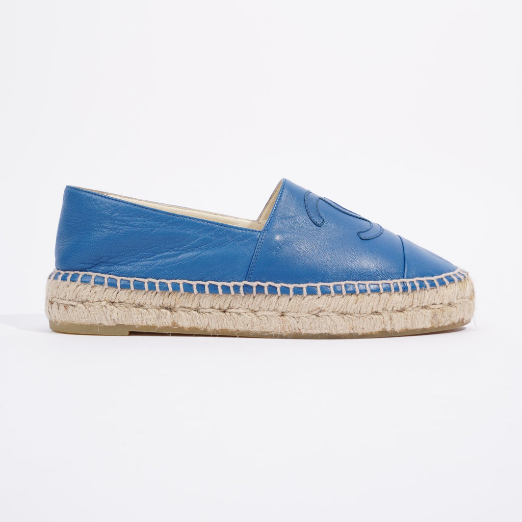 Chanel Espadrilles Blue Leather EU 37 UK 4