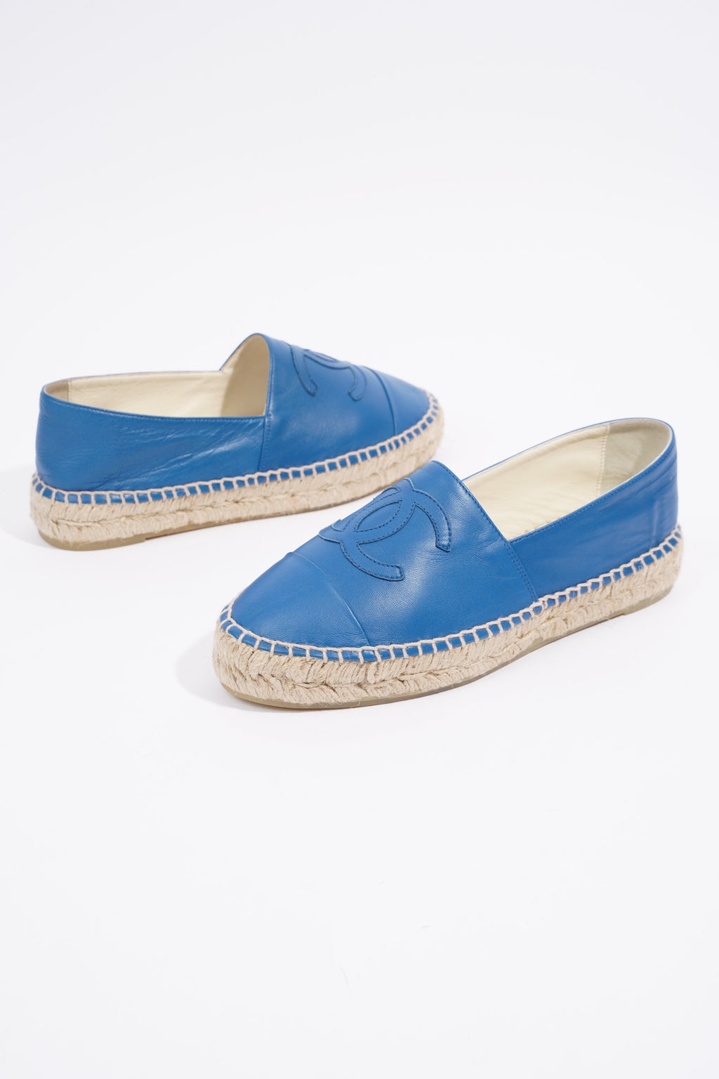 Chanel Espadrilles Blue Leather EU 37 UK 4