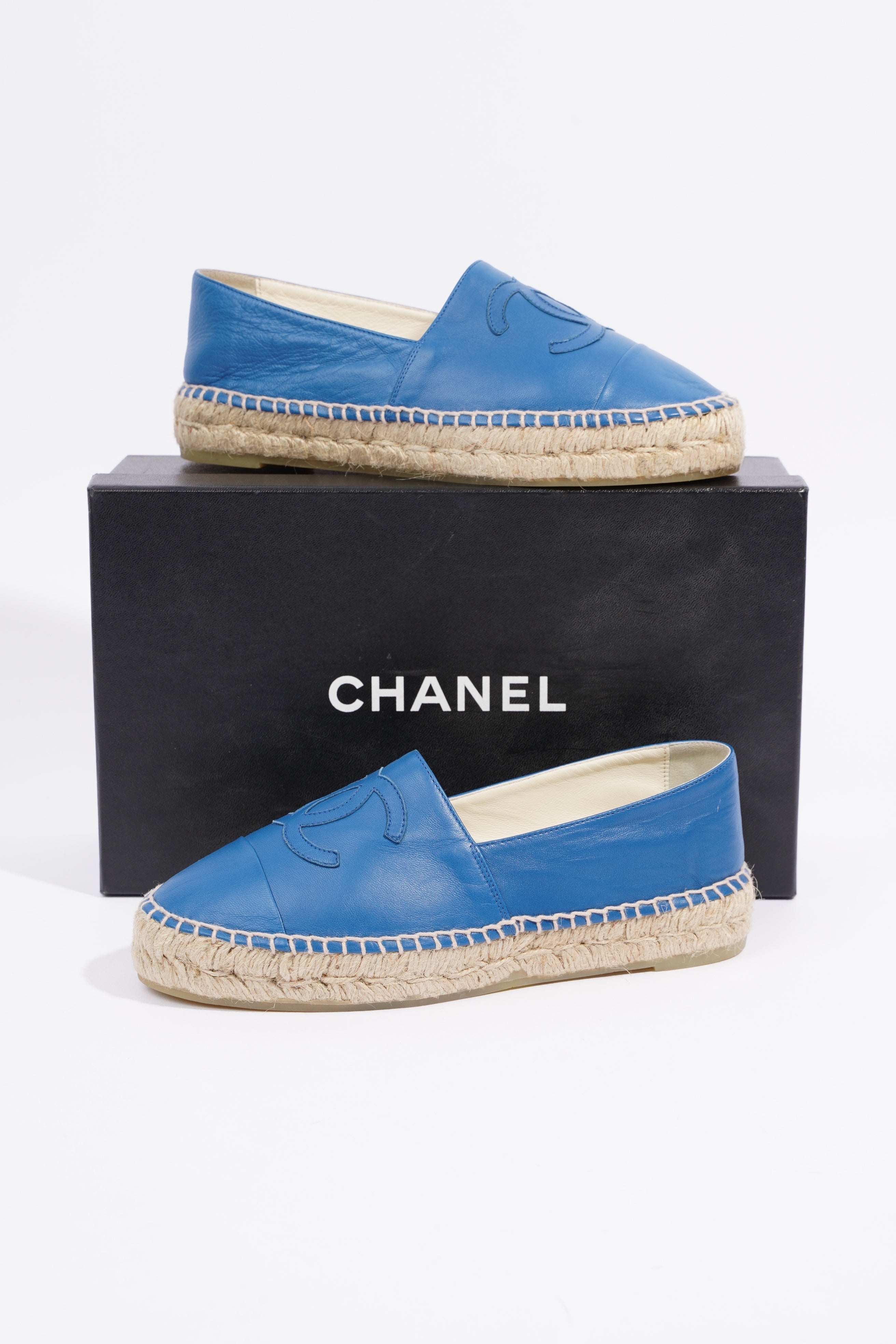 Chanel Espadrilles Blue Leather EU 37 UK 4