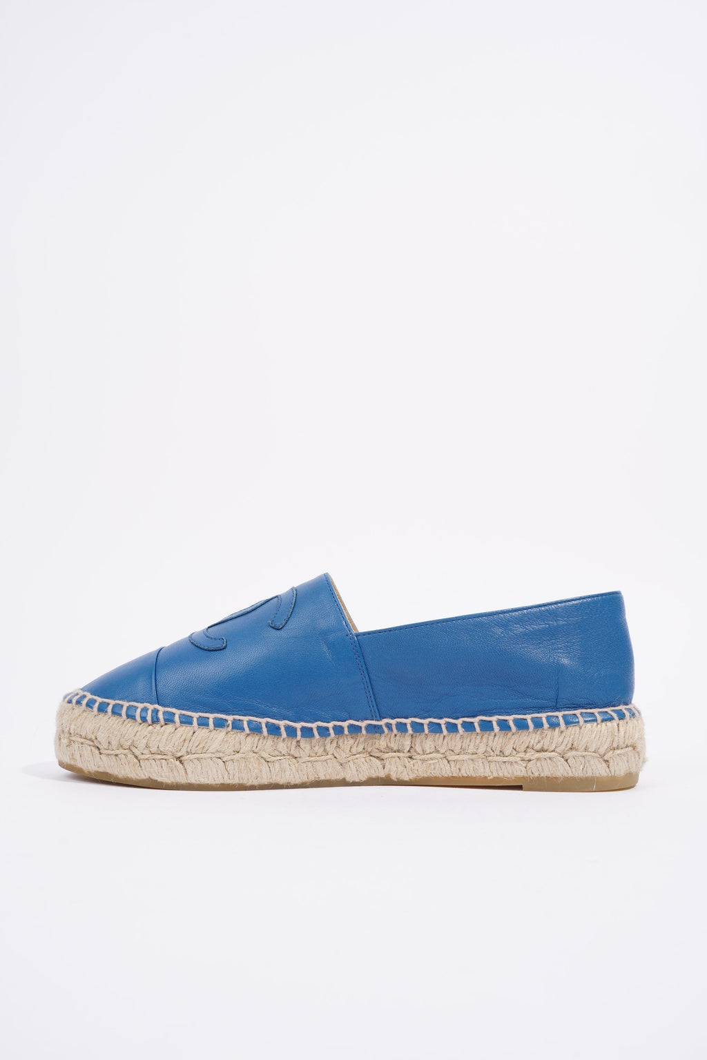 Chanel Espadrilles Blue Leather EU 37 UK 4