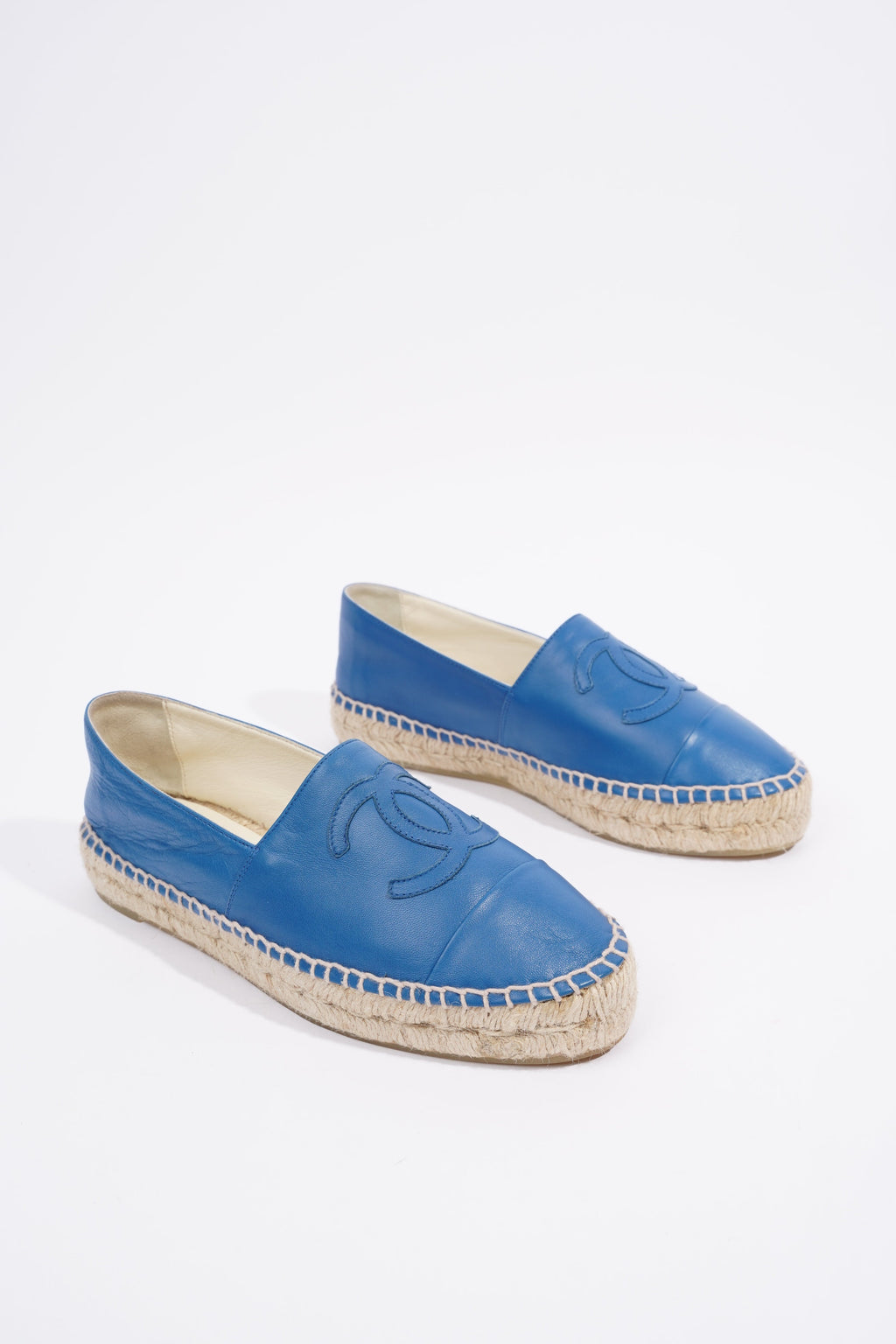 Chanel Espadrilles Blue Leather EU 37 UK 4