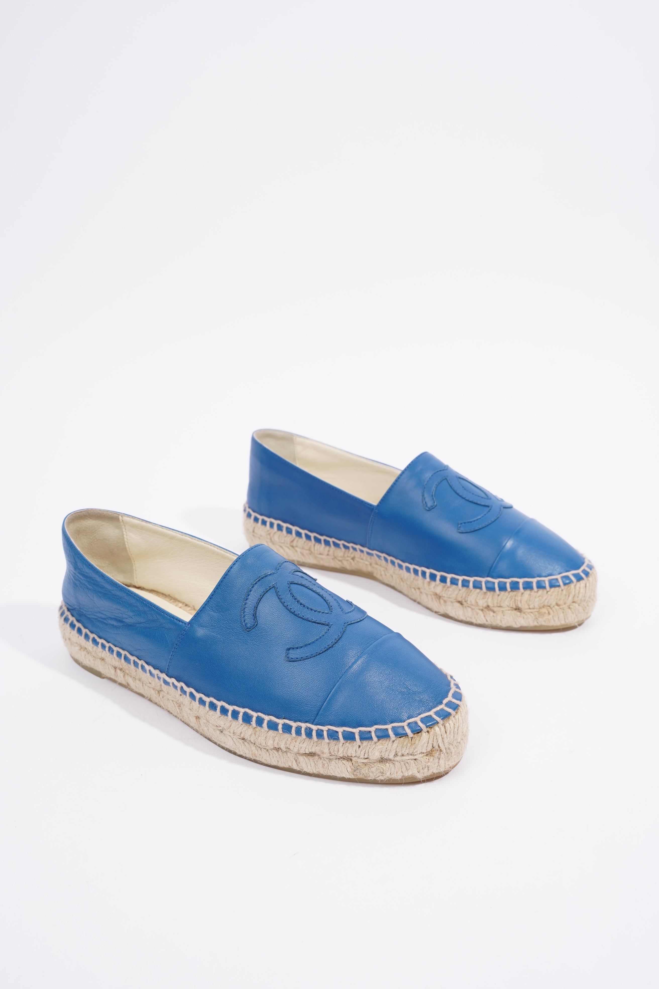 Chanel Espadrilles Blue Leather EU 37 UK 4