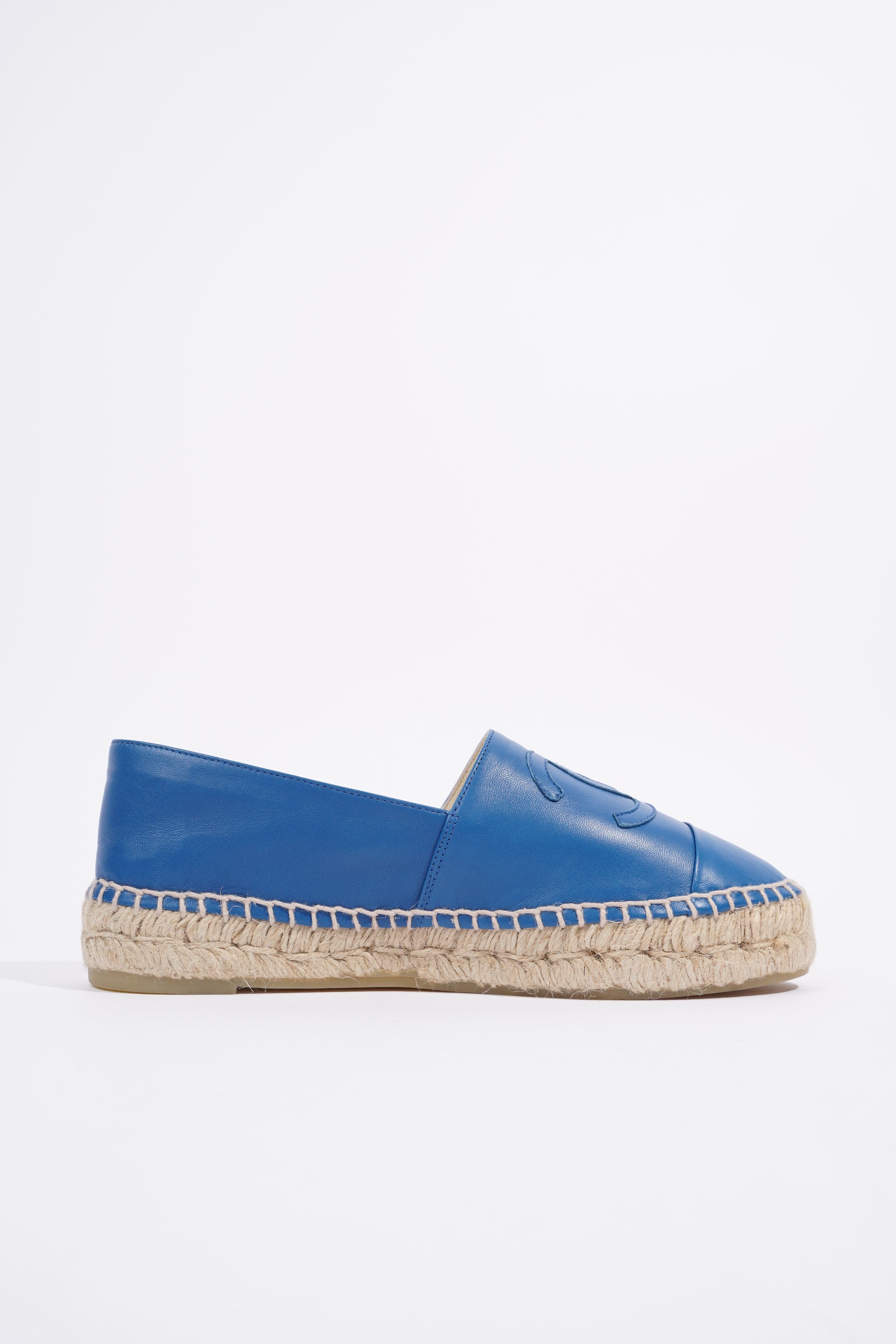 Chanel Espadrilles Blue Leather EU 37 UK 4