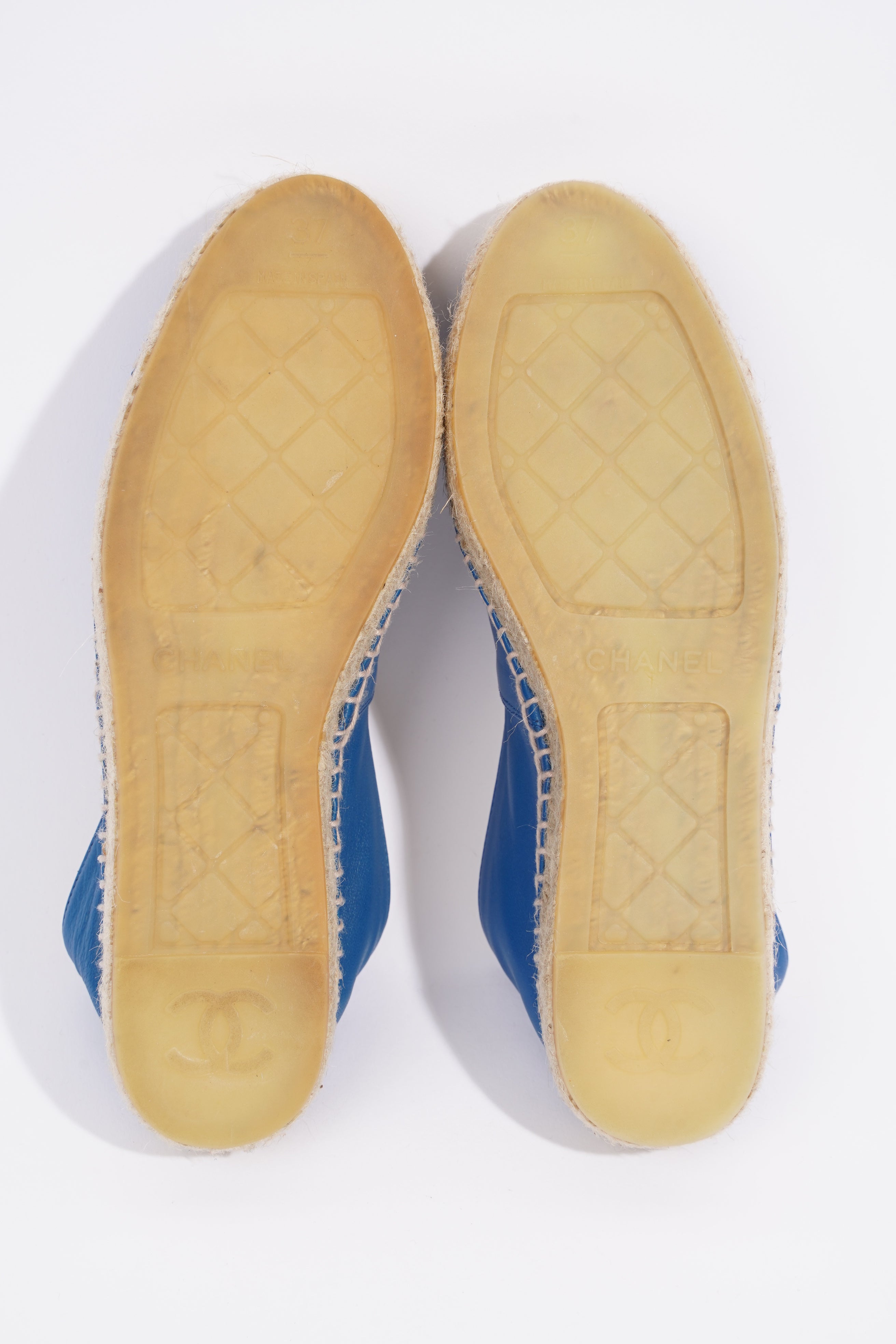 Chanel Espadrilles Blue Leather EU 37 UK 4