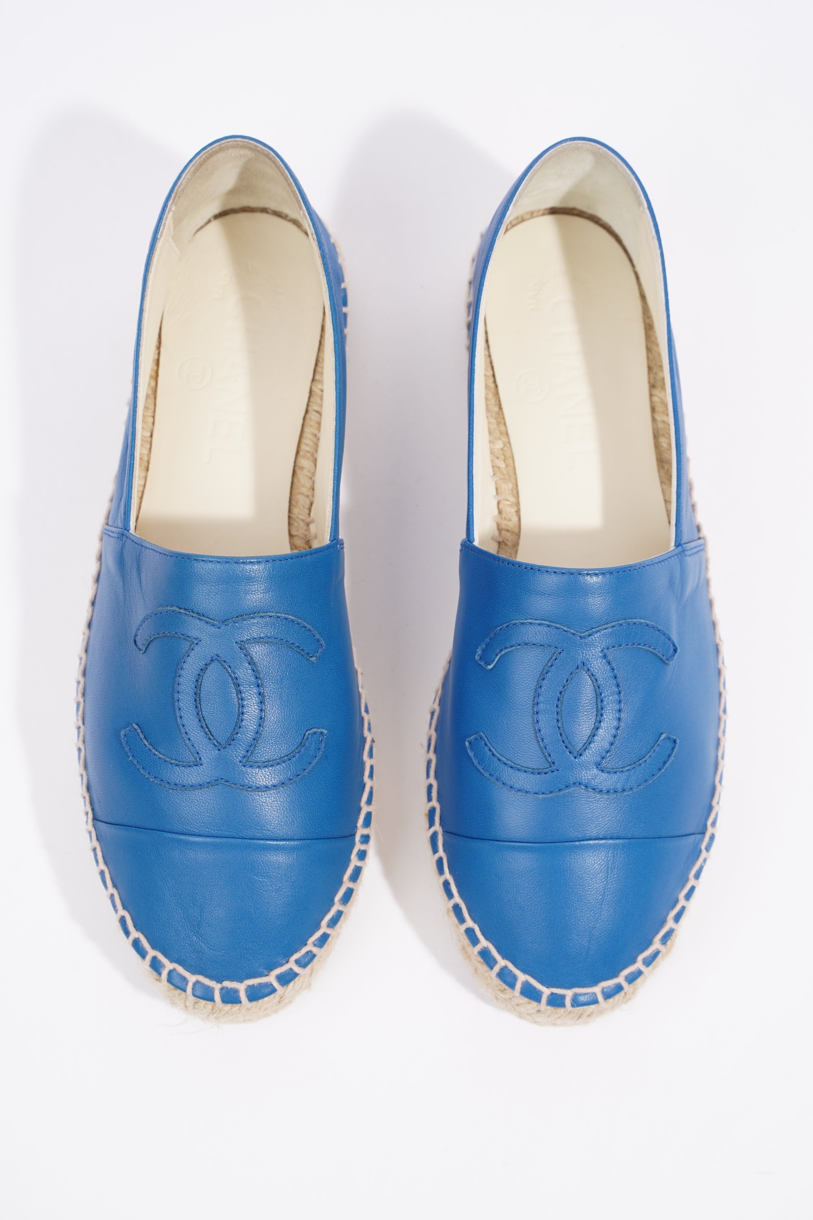 Chanel Espadrilles Blue Leather EU 37 UK 4