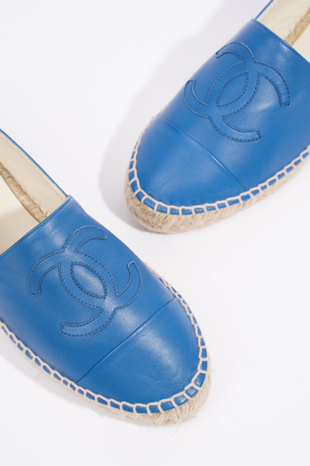 Chanel Espadrilles Blue Leather EU 37 UK 4