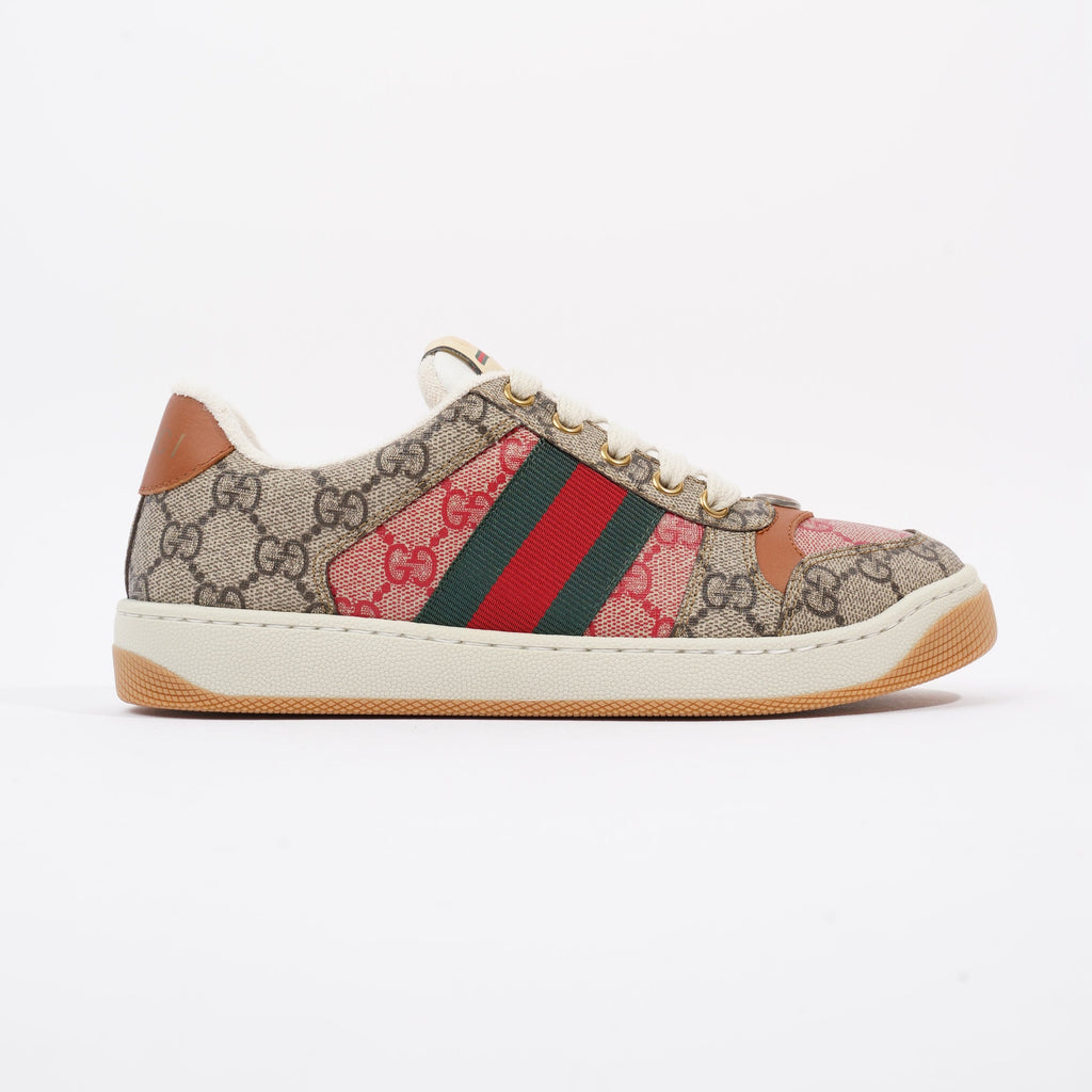 Gucci Screener Sneaker Supreme / Green / Red Canvas EU 36 UK 3