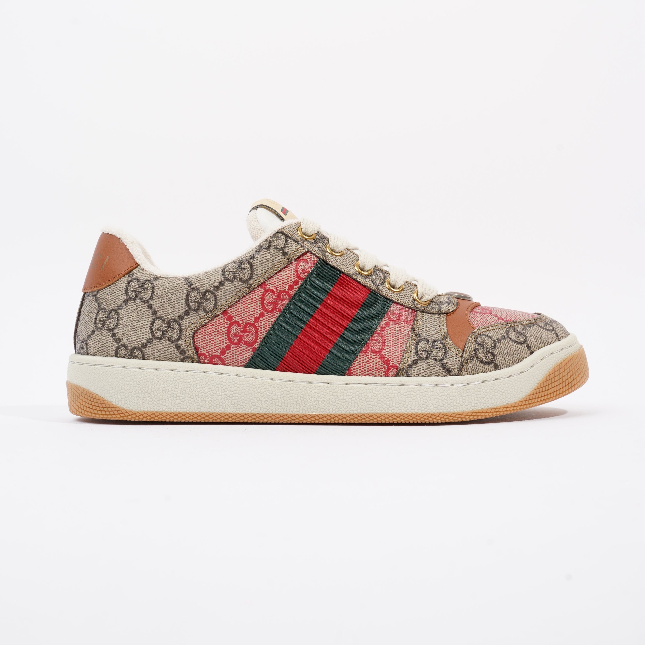 Gucci Screener Sneaker Supreme / Green / Red Canvas EU 36 UK 3