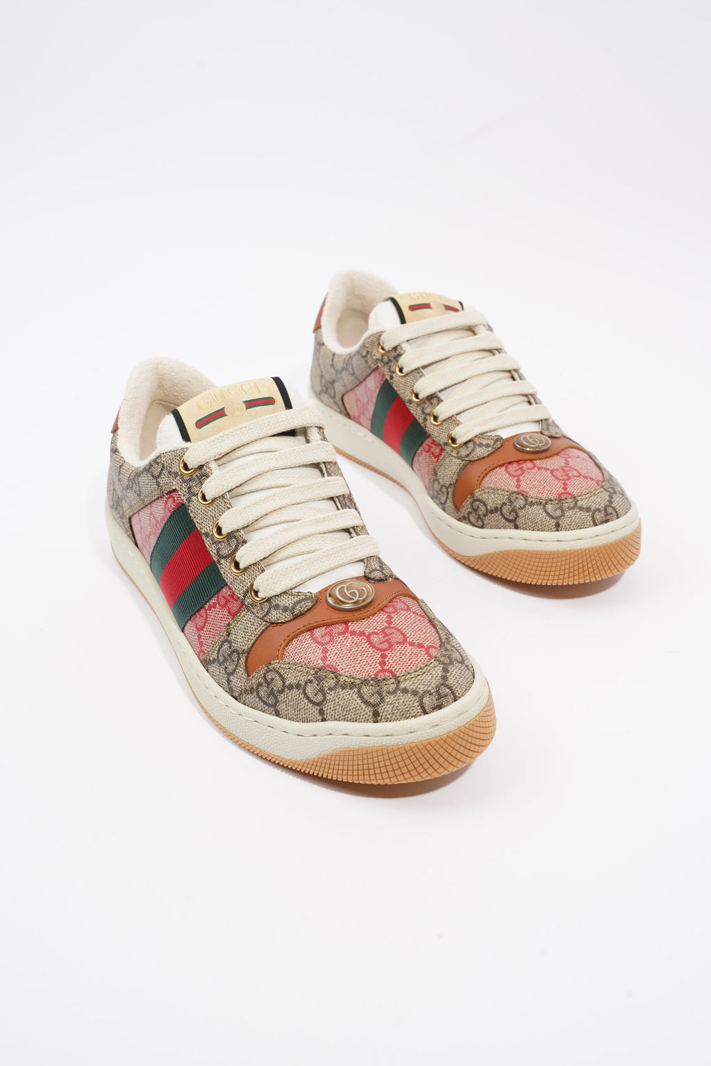 Gucci Screener Sneaker Supreme / Green / Red Canvas EU 36 UK 3