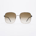 Saint Laurent Square Sunglasses Gold / Black / Brown Gradient Base Metal 60mm 19mm