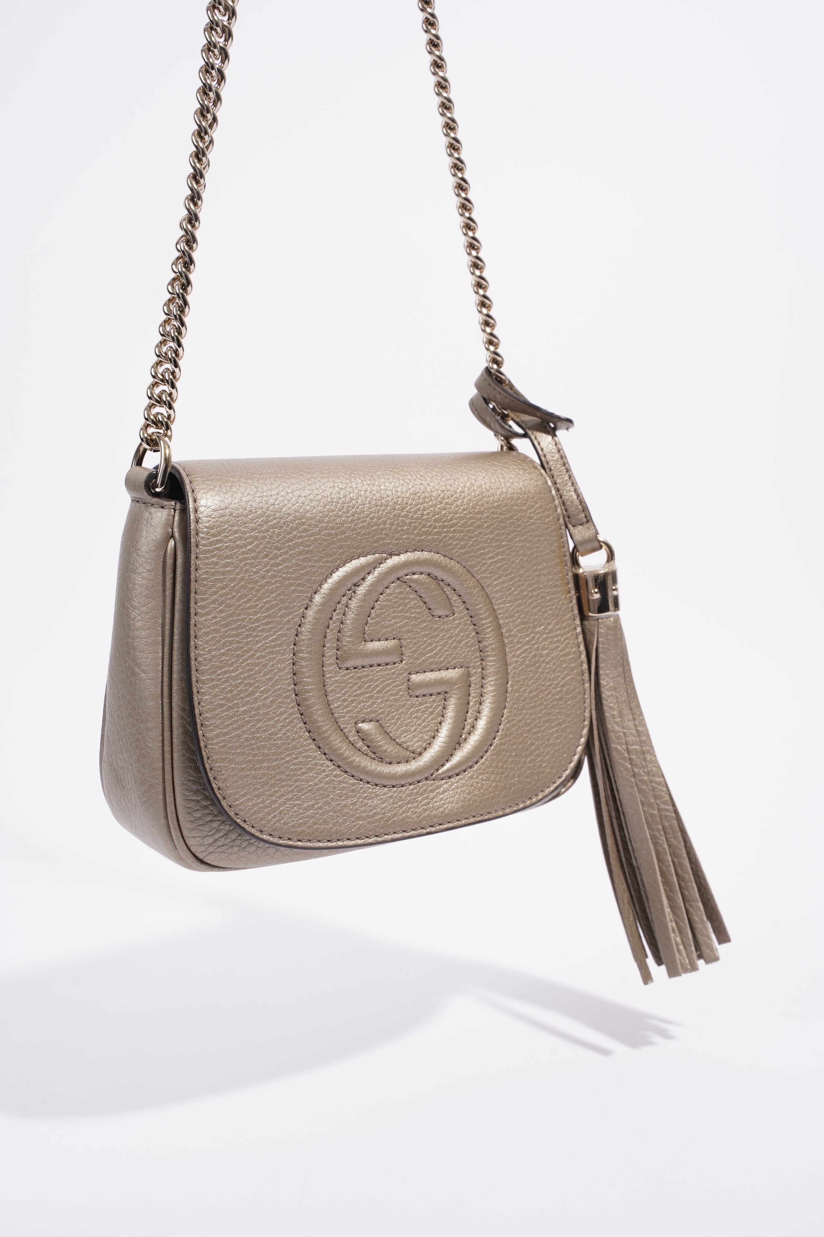 Gucci Soho Chain Bronze Grained Leather Small
