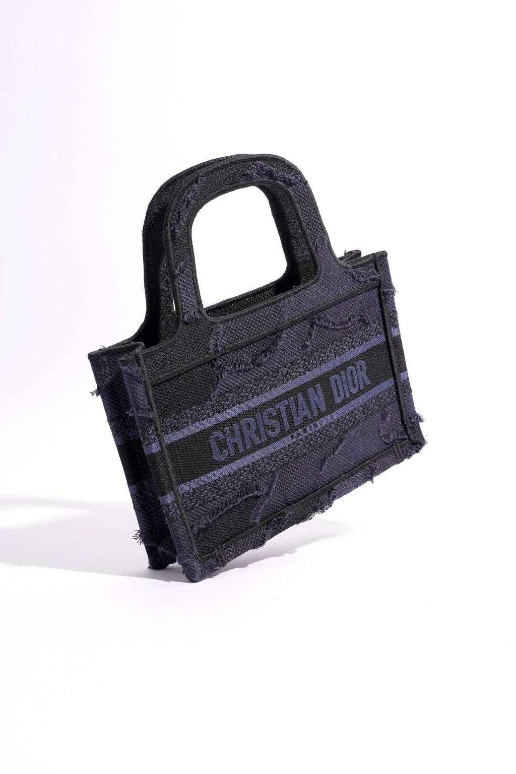 Christian Dior Book Tote Navy Oblique Canvas Mini