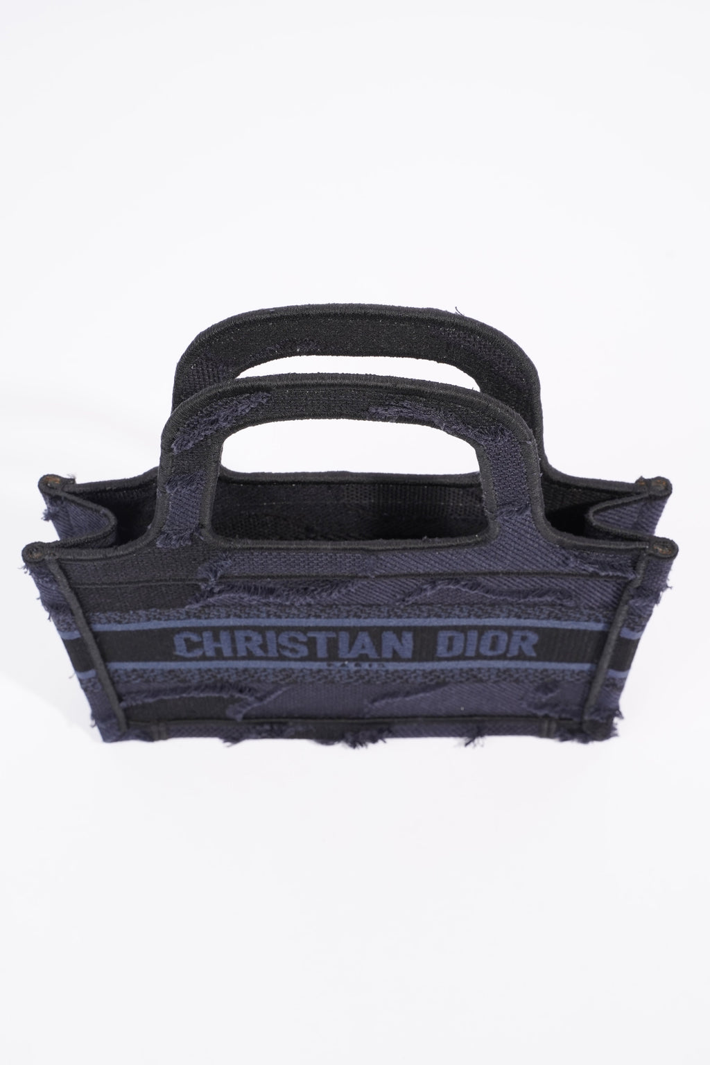 Christian Dior Book Tote Navy Oblique Canvas Mini