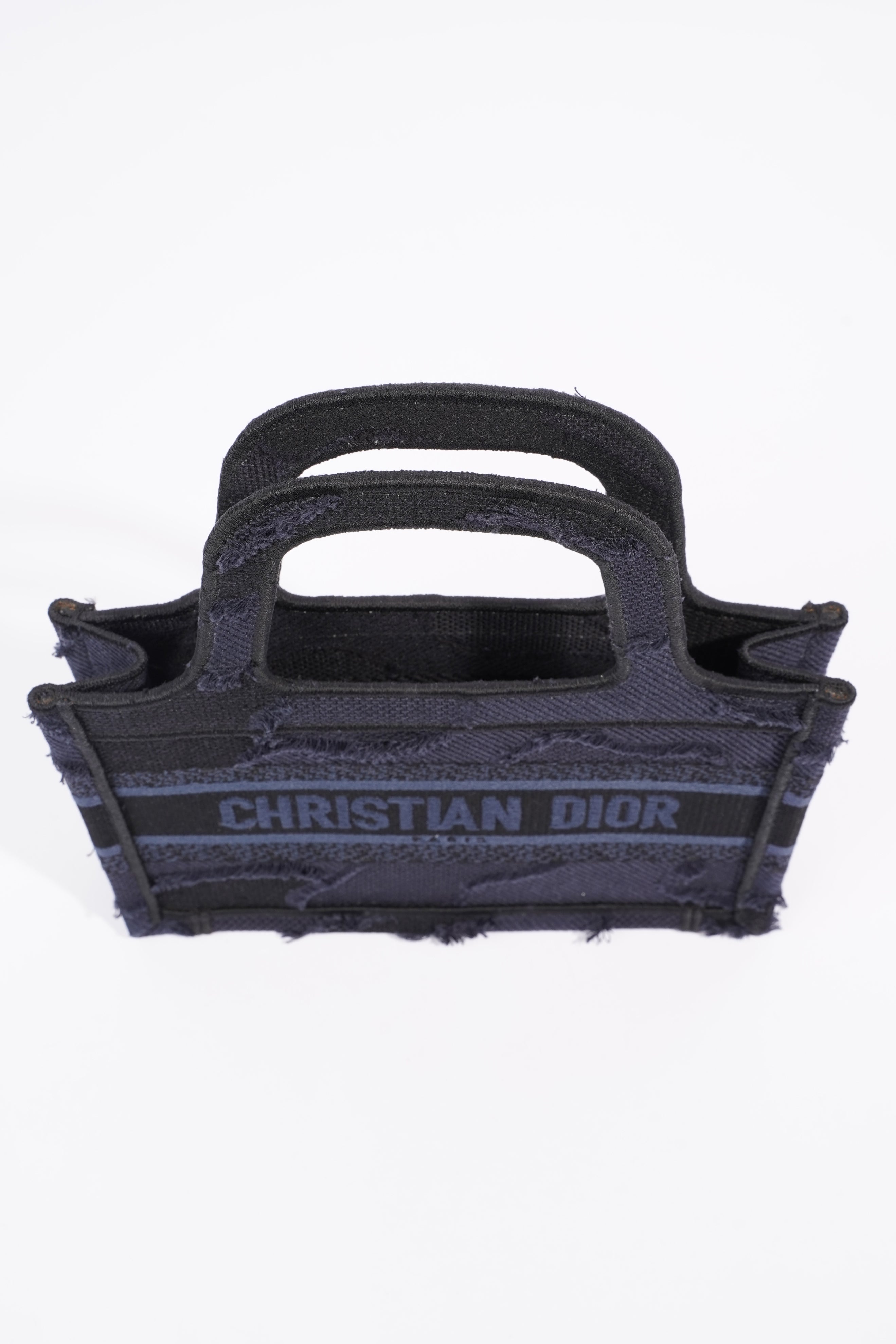 Christian Dior Book Tote Navy Oblique Canvas Mini