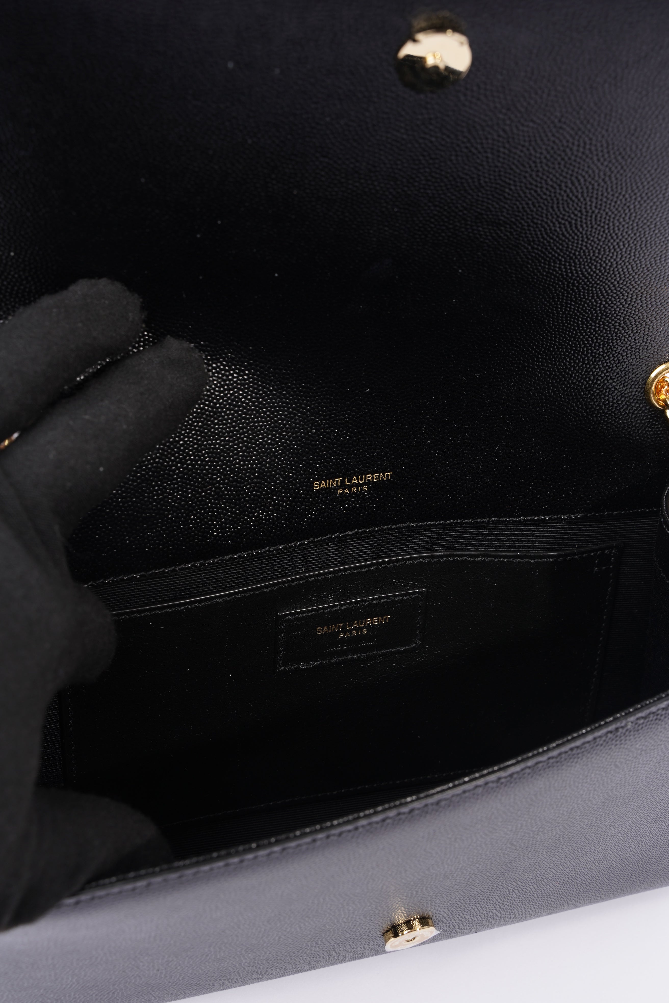 Saint Laurent Kate Black Leather Medium