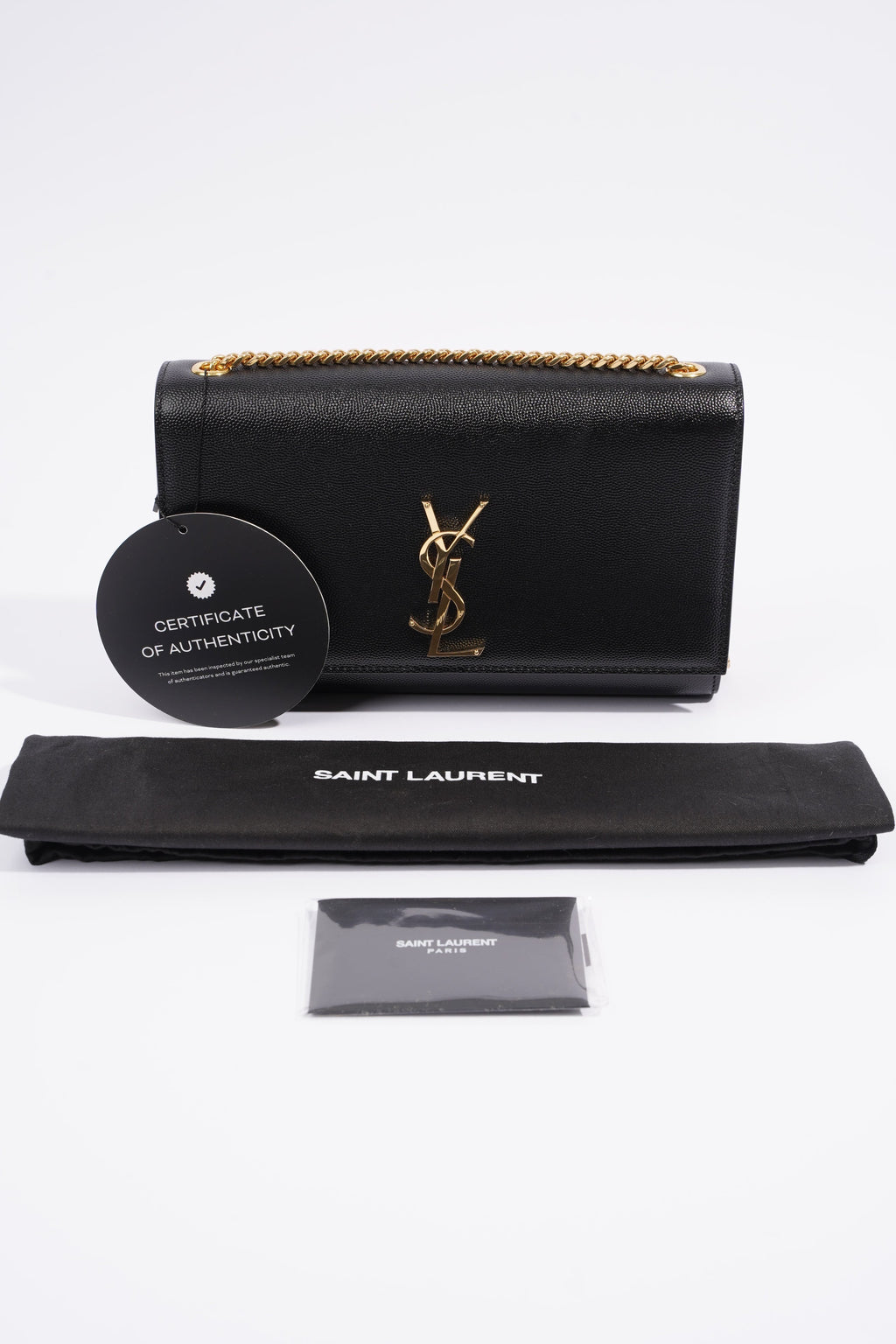 Saint Laurent Kate Black Leather Medium