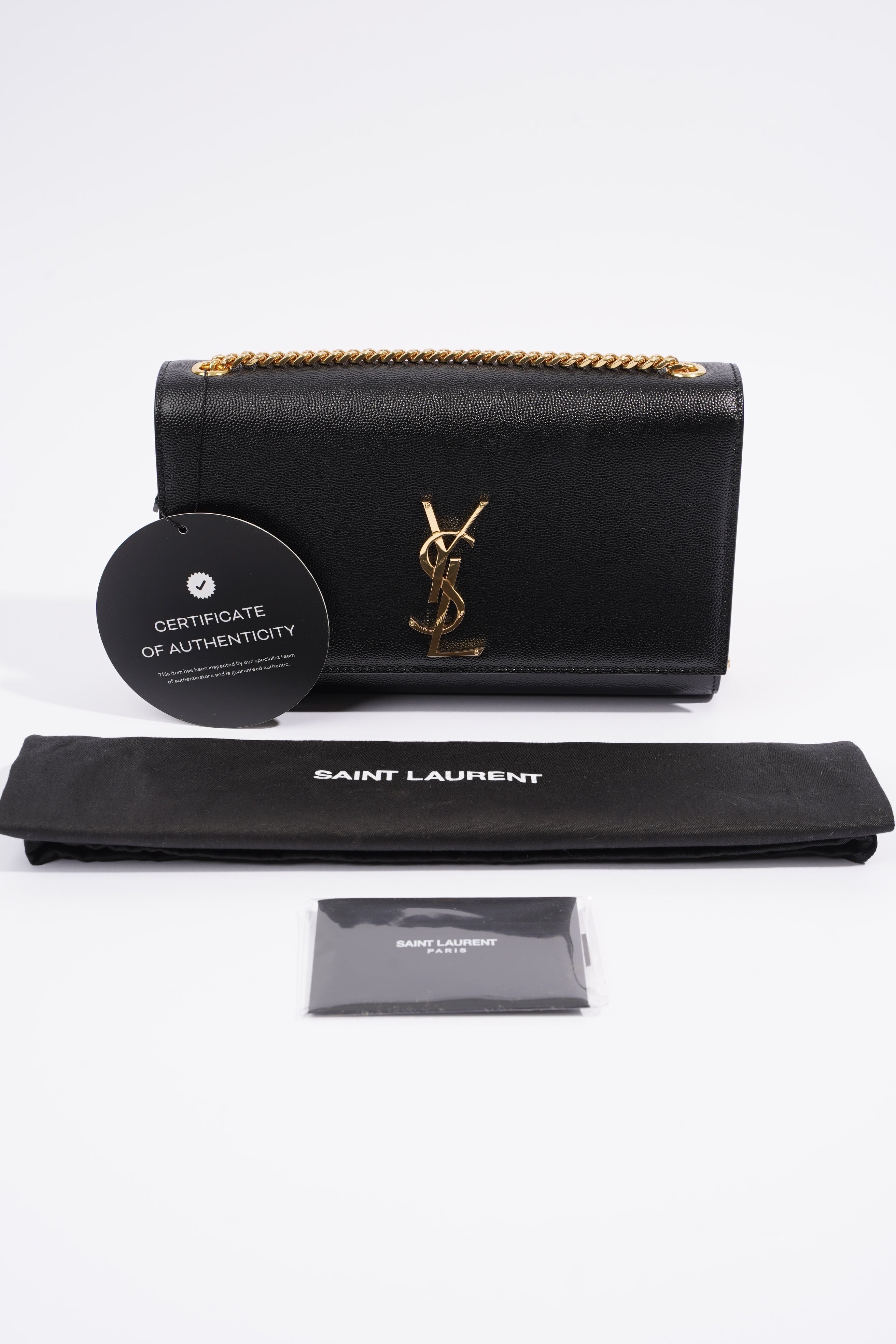 Saint Laurent Kate Black Leather Medium