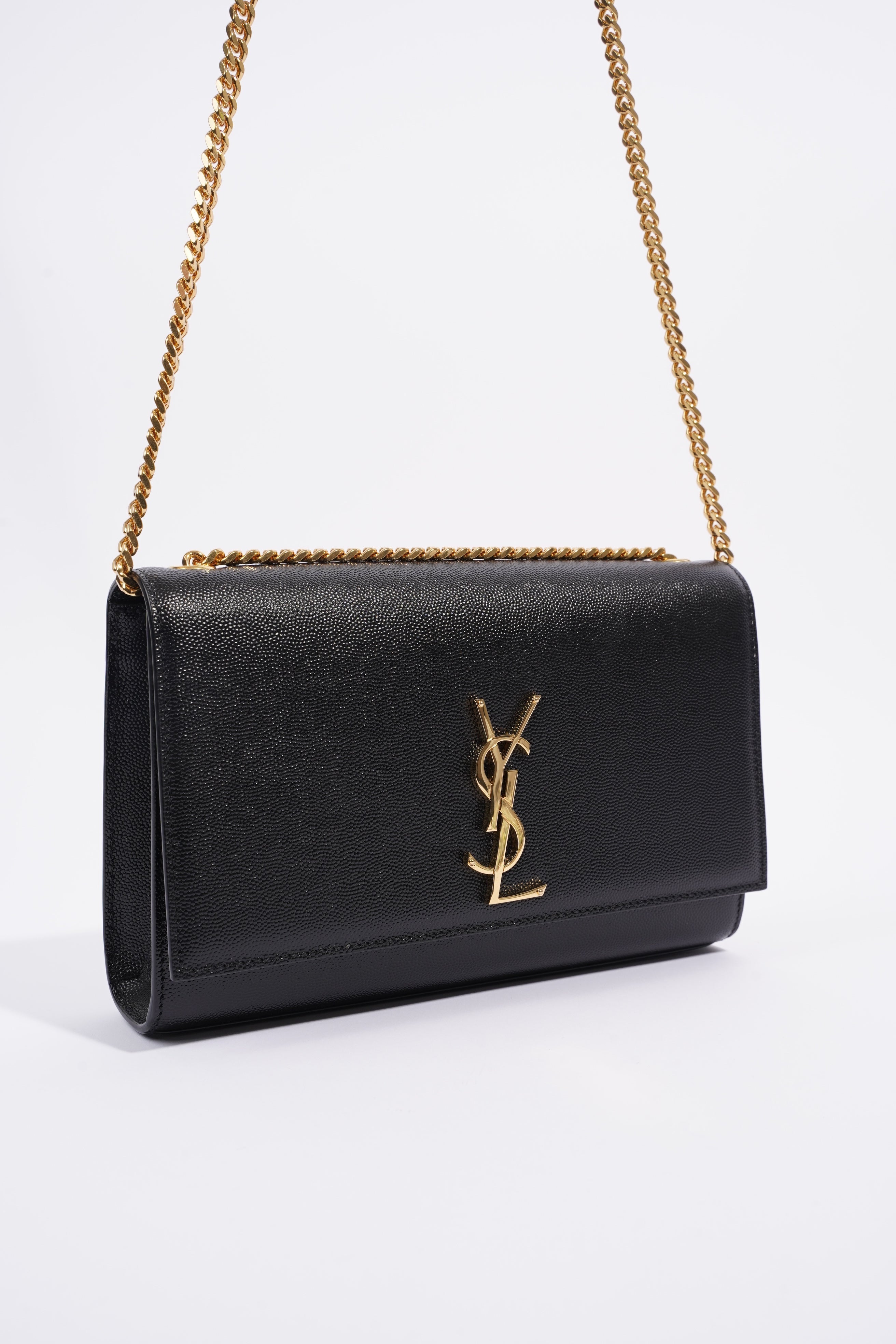 Saint Laurent Kate Black Leather Medium