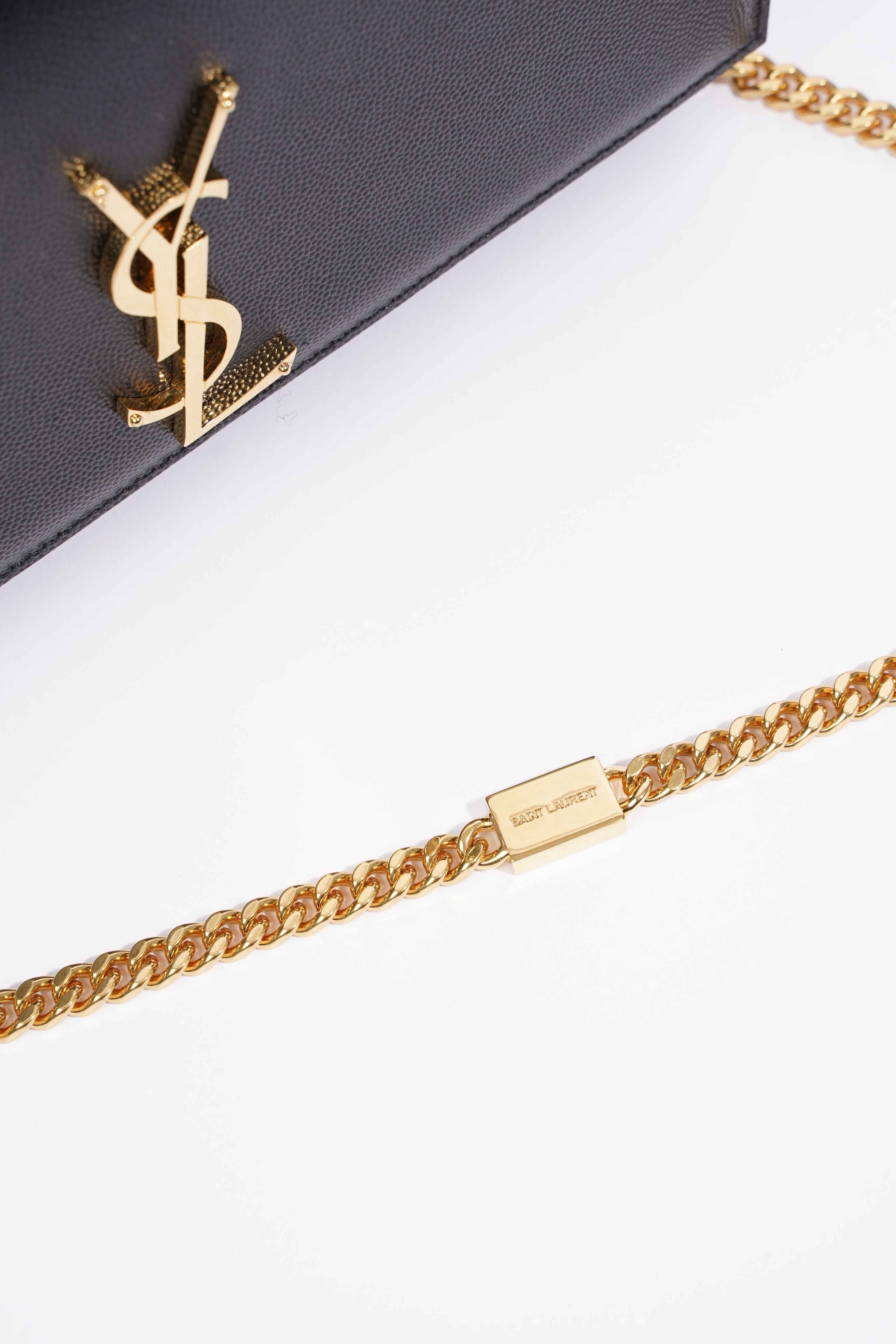 Saint Laurent Kate Black Leather Medium